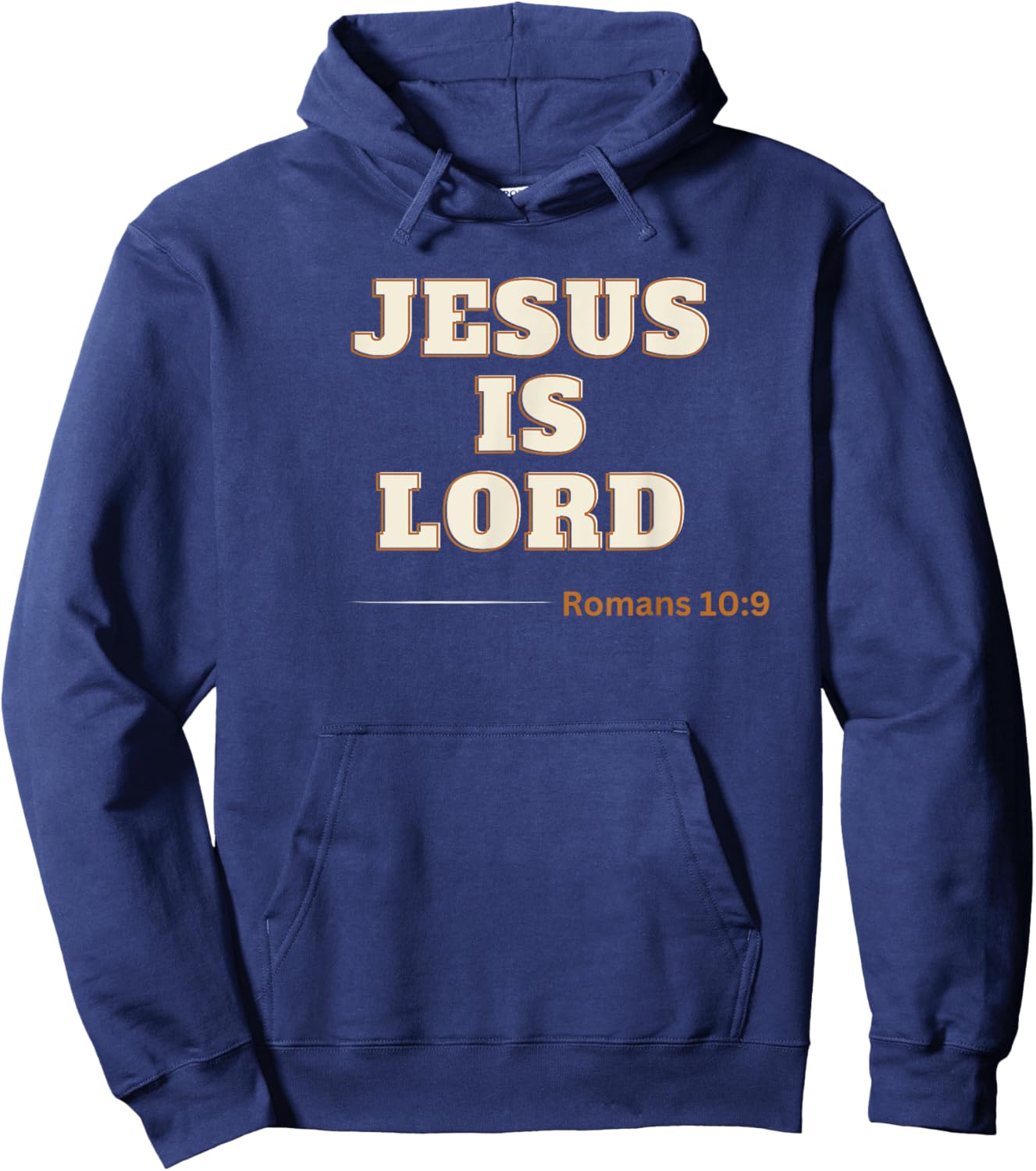 Jesus is Lord Roman 10:9 Hoodie - Hoodie | Navy