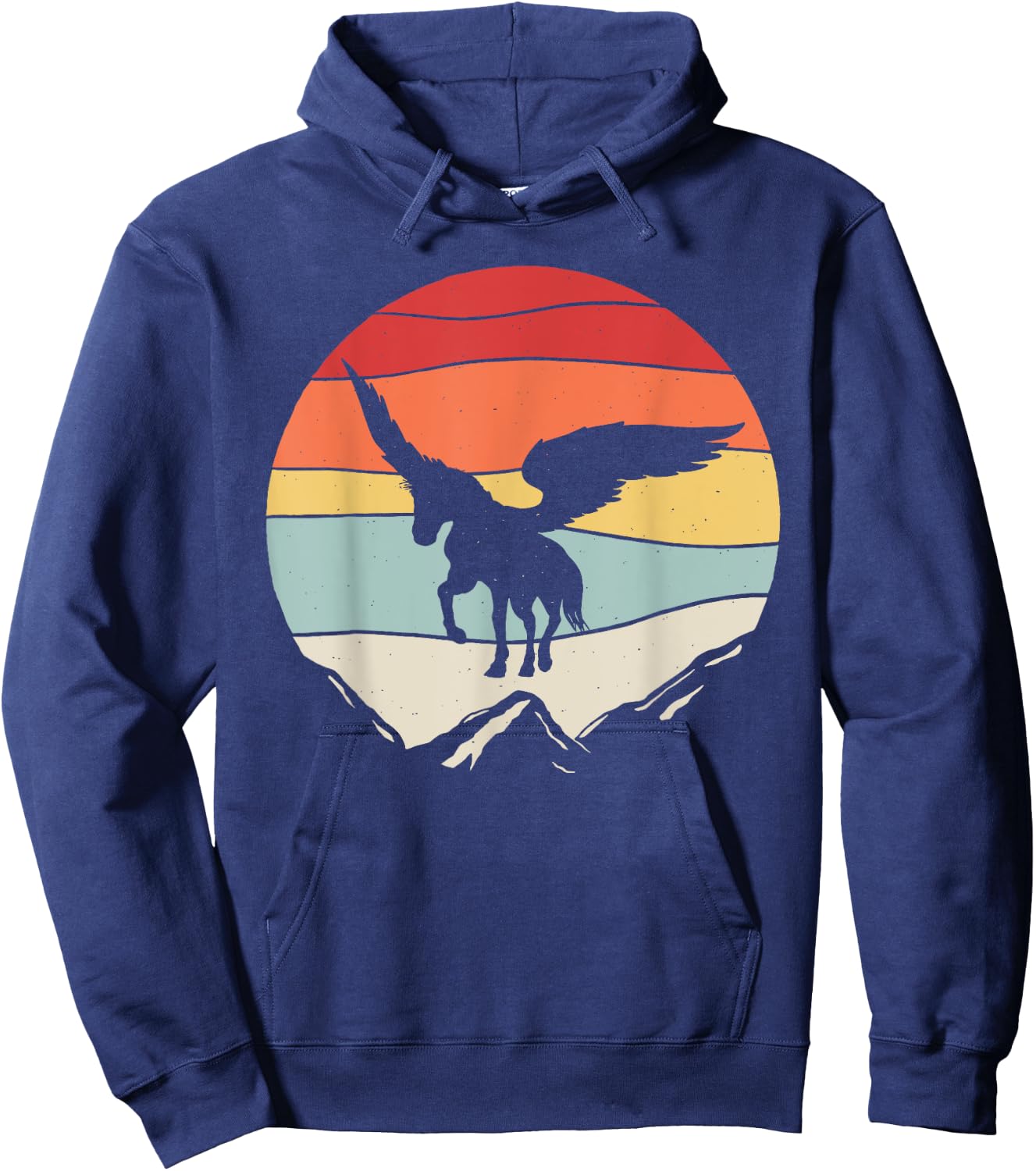 Vintage Retro Pegasus Greek Mythology Hoodie - Hoodie | Navy