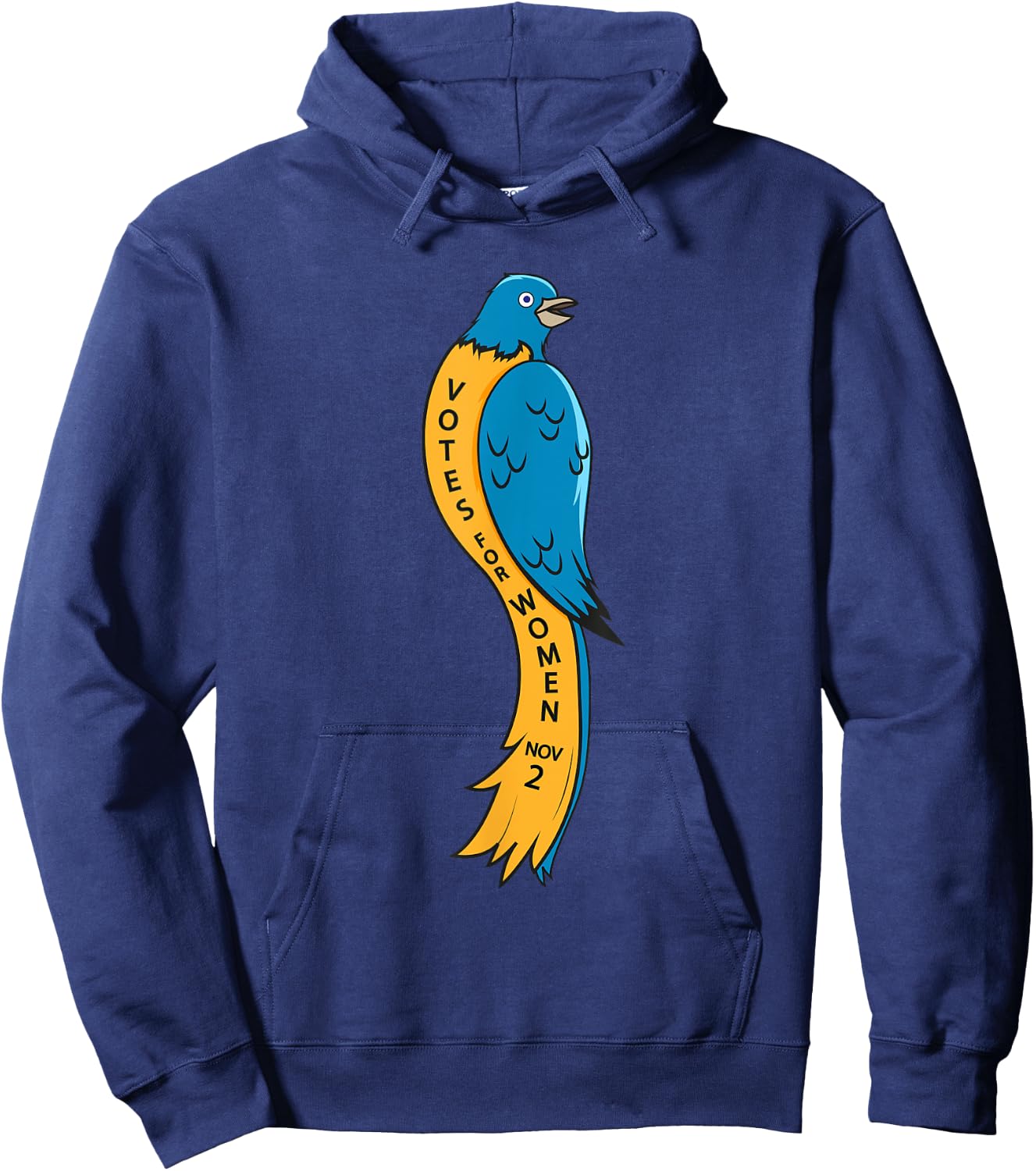 Votes Suffrage Blue Bird 100 Years Feminist Hoodie - Hoodie | Navy