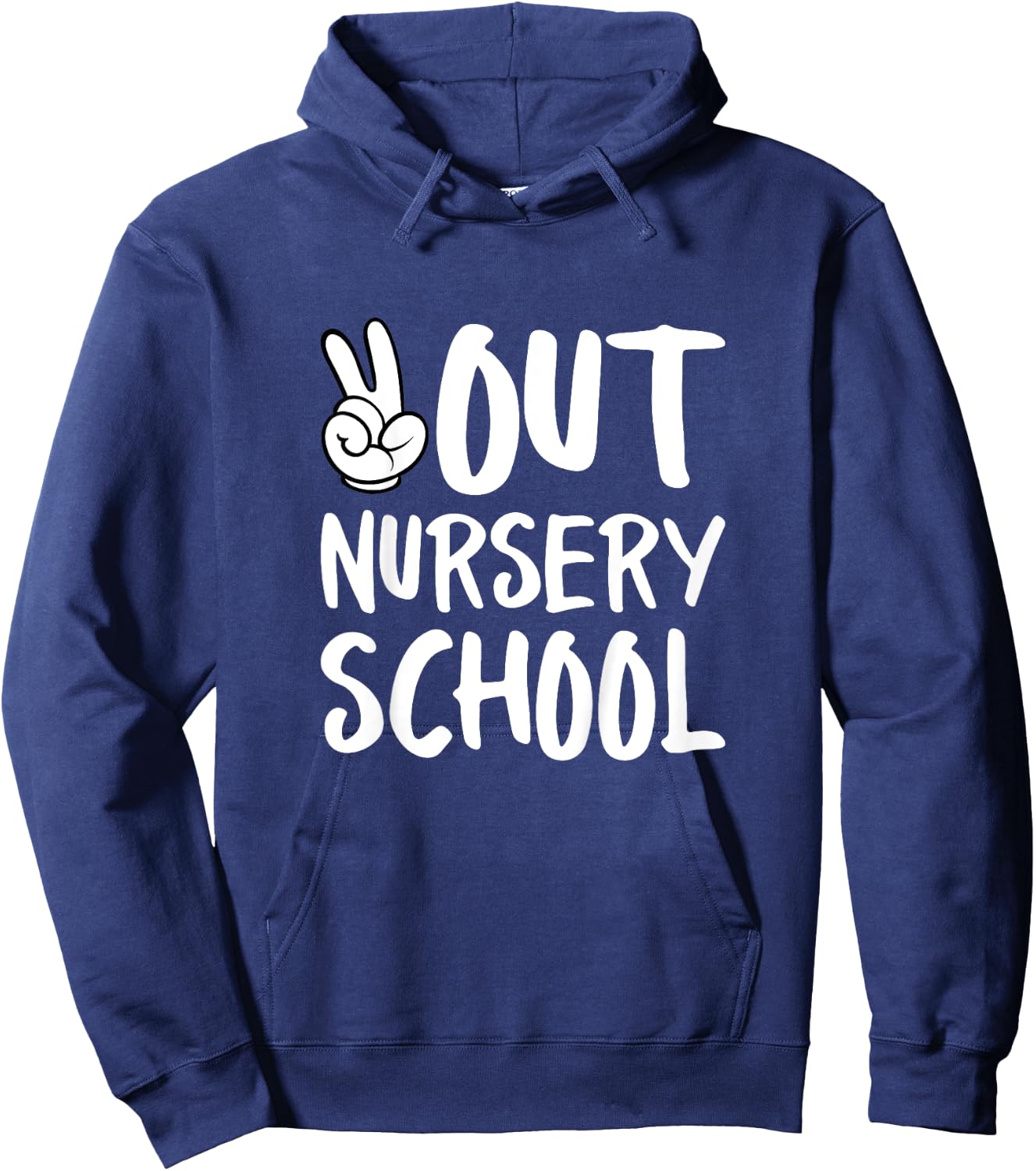 Peace Out Nursery School Graduation Hoodie - Hoodie | Navy
