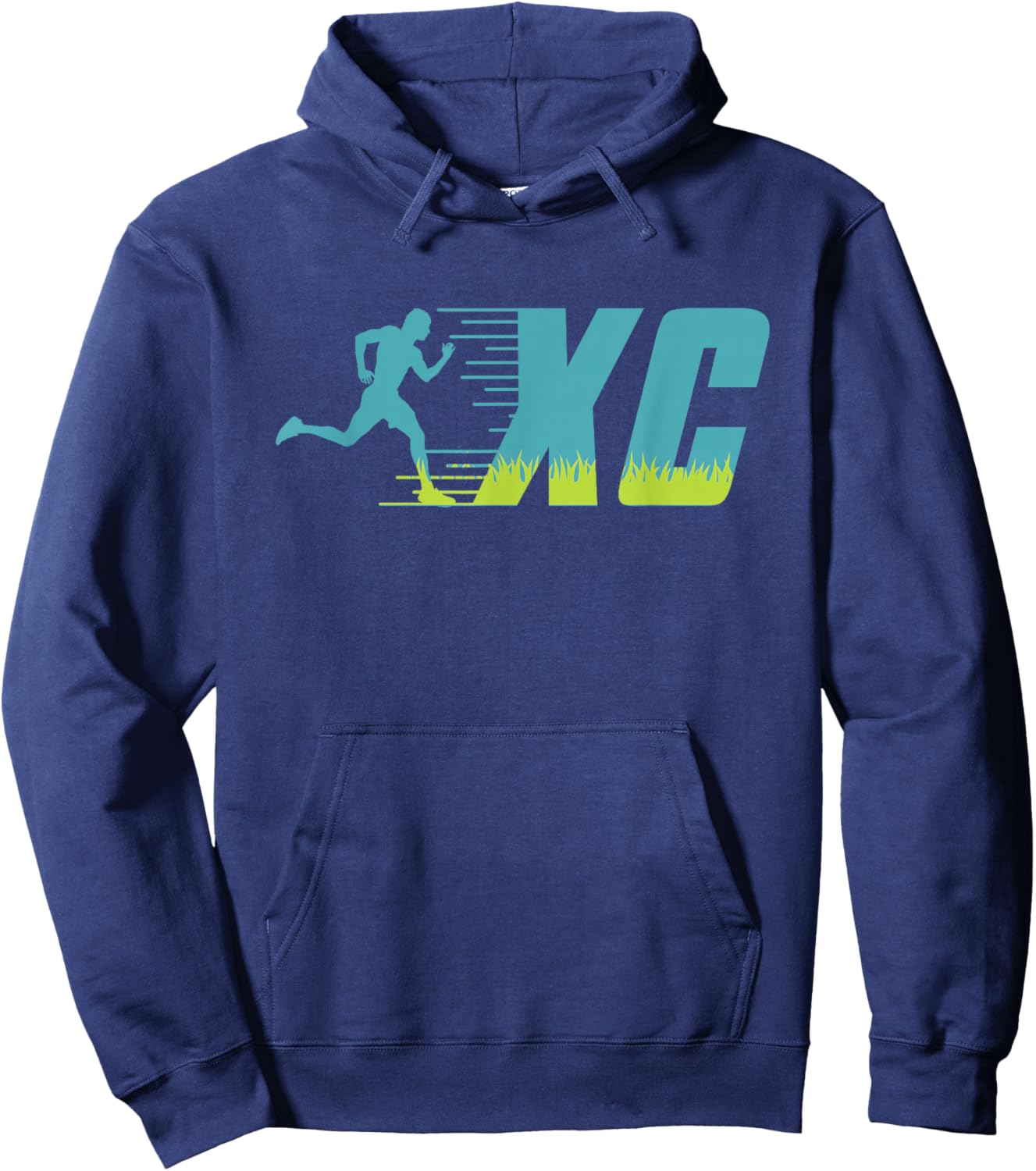 XC Cross Country Running Graphics Hoodie - Hoodie | Navy