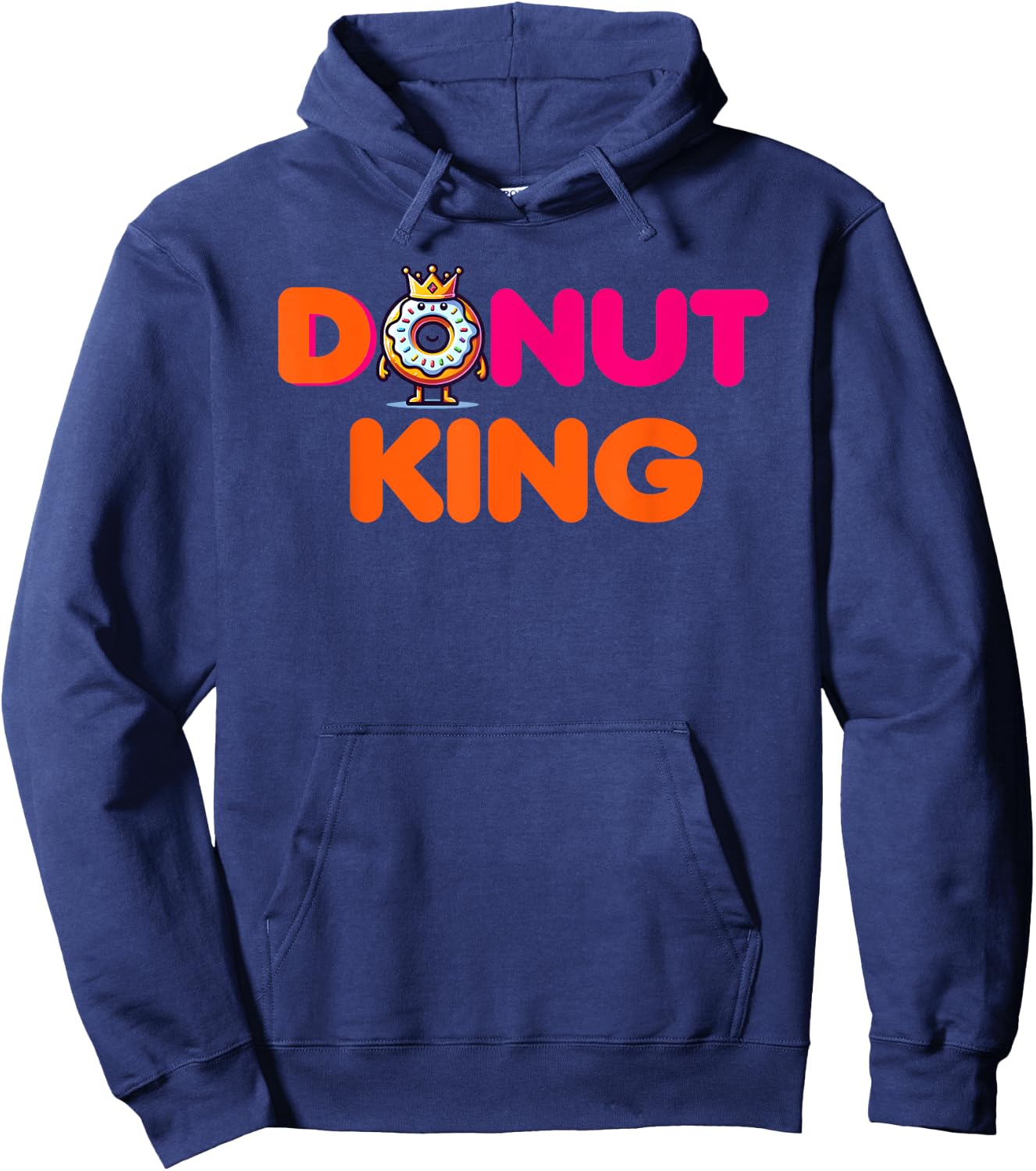 Funny Doughnut King Hoodie - Hoodie | Navy