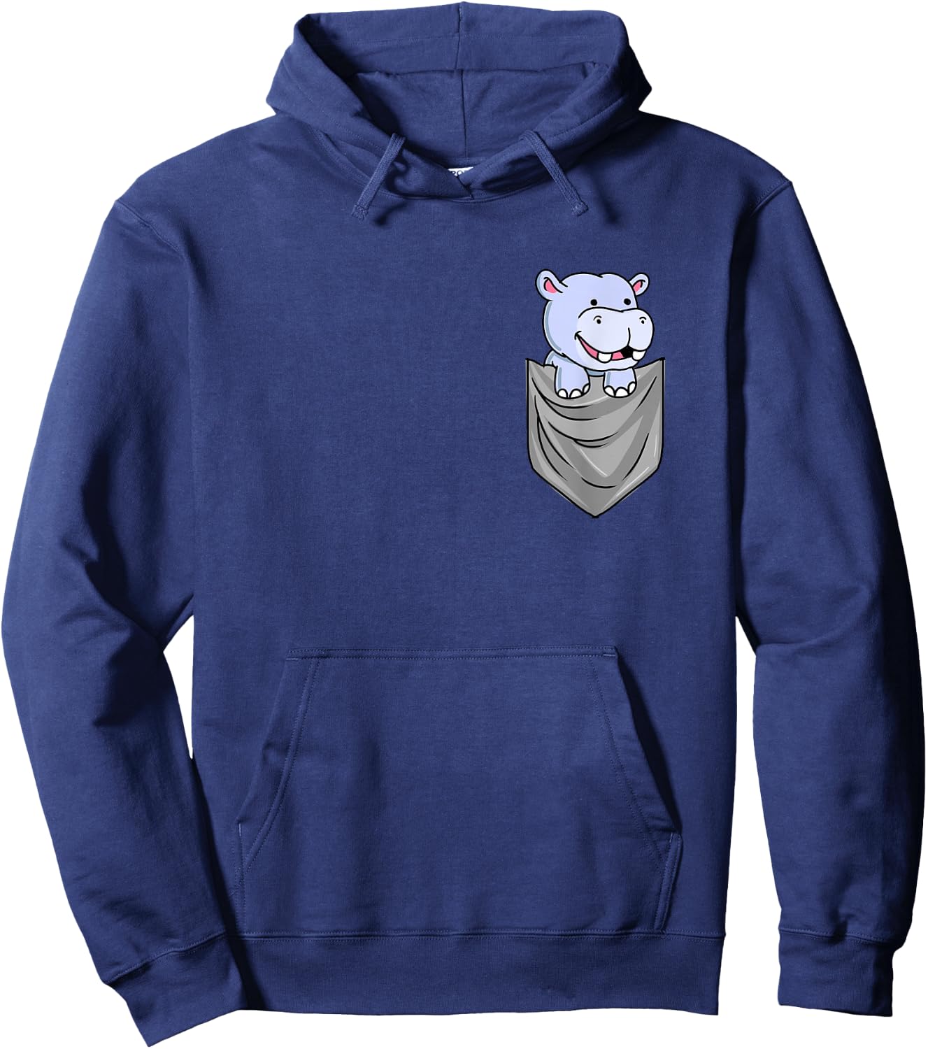 Hippo In Pocket Hippopotamus Gift Hoodie - Hoodie | Navy