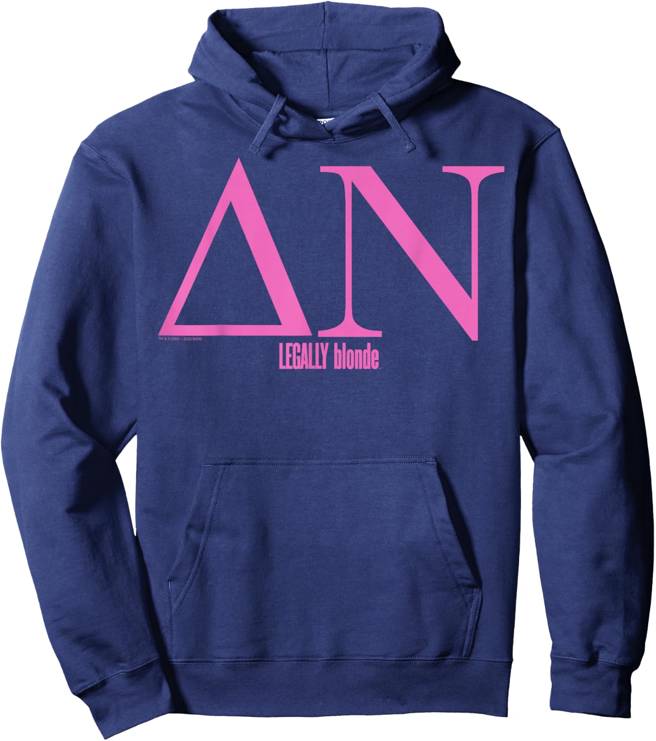 Legally Blonde Delta Nu Greek Letters Small Hoodie - Hoodie | Navy