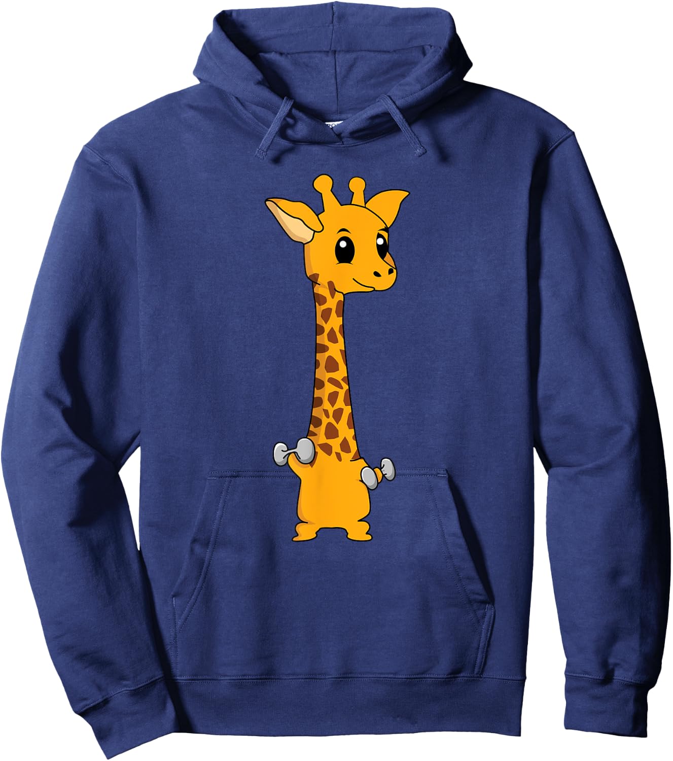 Funny Giraffe Camelopard Lifting Gym Motivation Hoodie - Hoodie | Navy