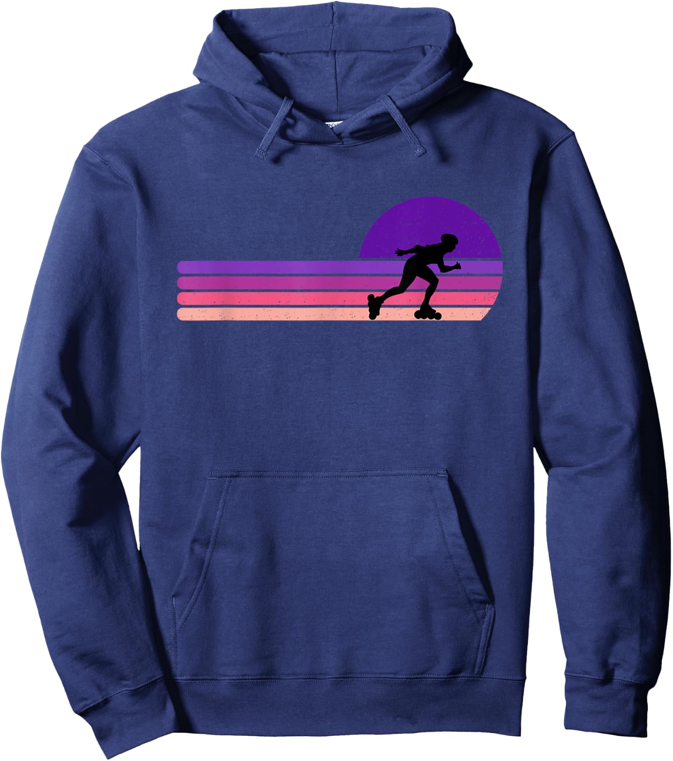 Rollerblading Funny Girly Retro Vintage Gift Hoodie - Hoodie | Navy