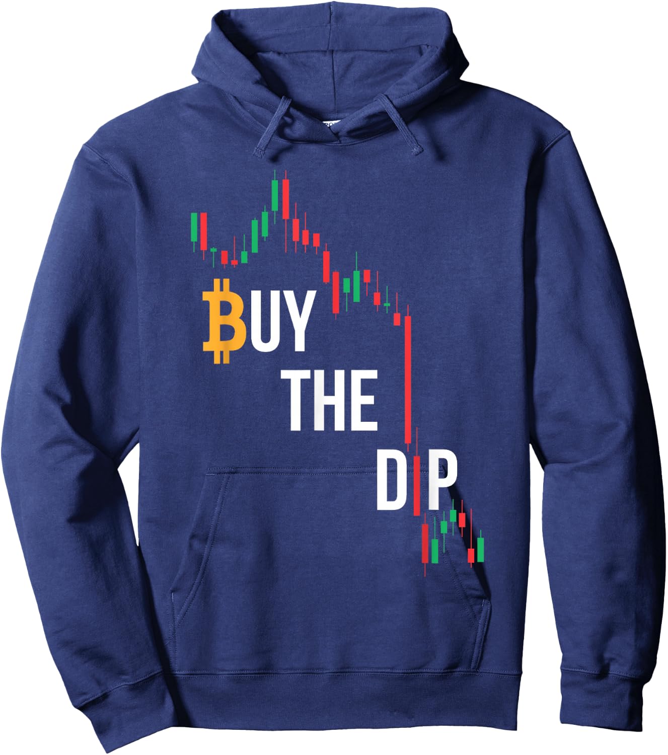 Buy The Dip - Bitcoin Cryptocurrency Hoodie - Hoodie | Navy