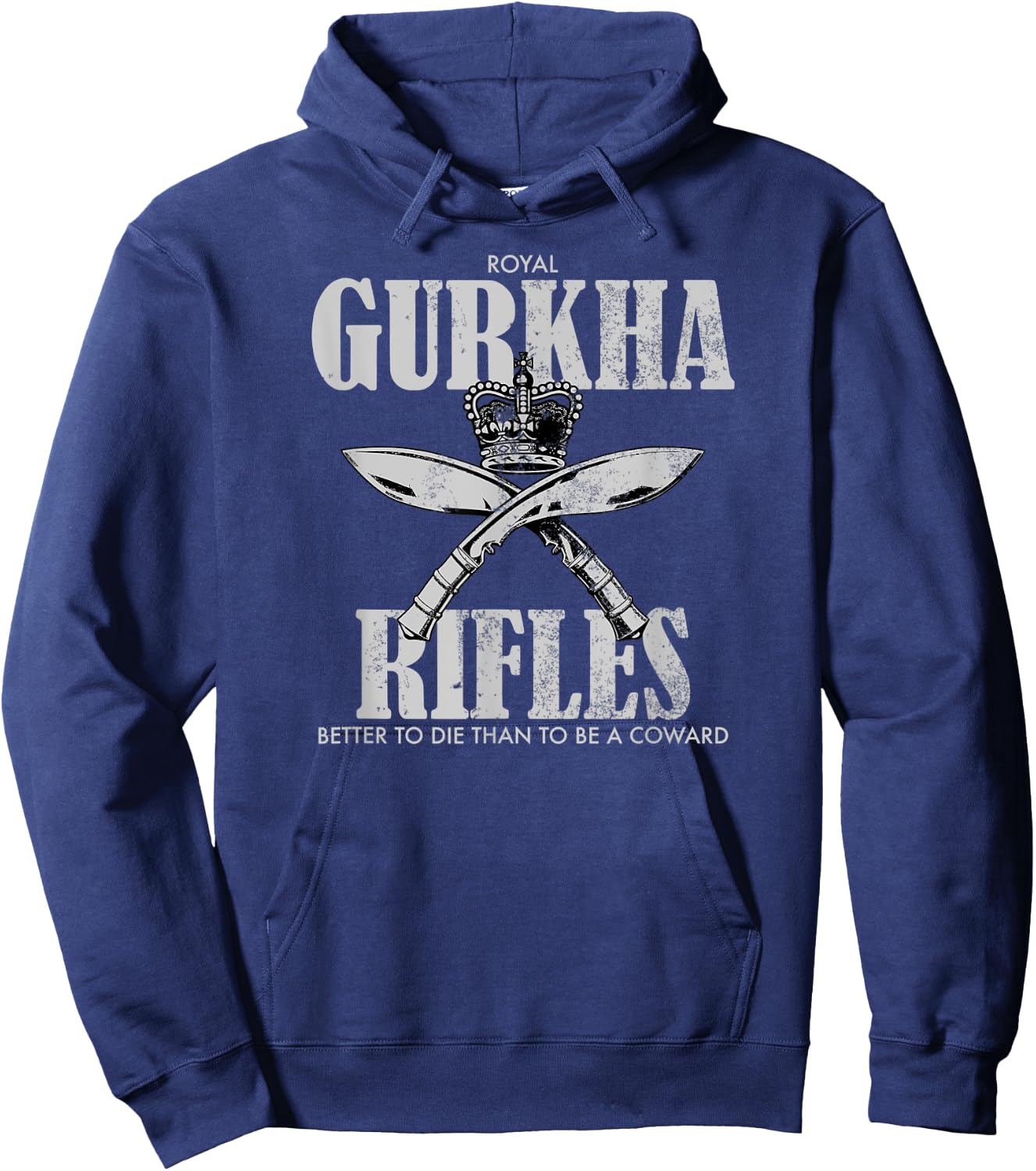 Gurkha Rifles (distressed) Hoodie - Hoodie | Navy