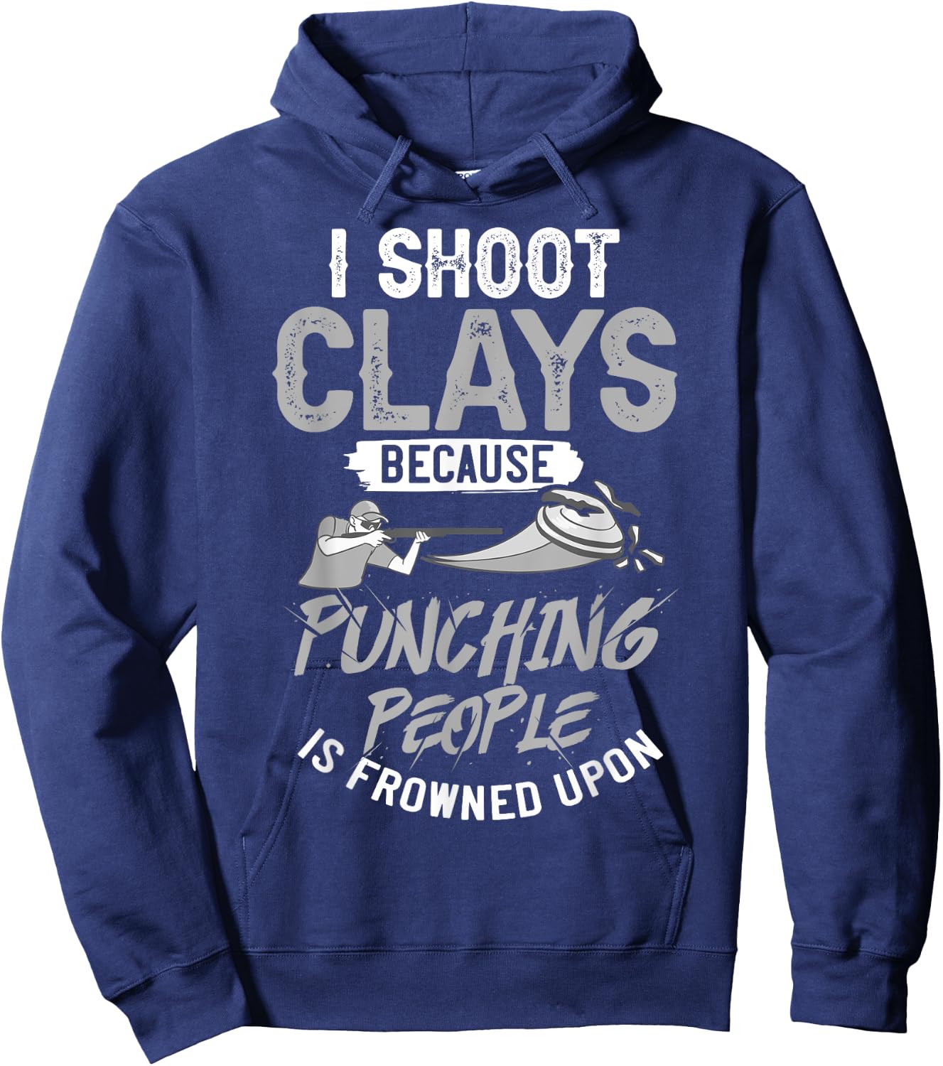 Sporting Clay Shooting Game Funny Sports Hoodie - Hoodie | Navy