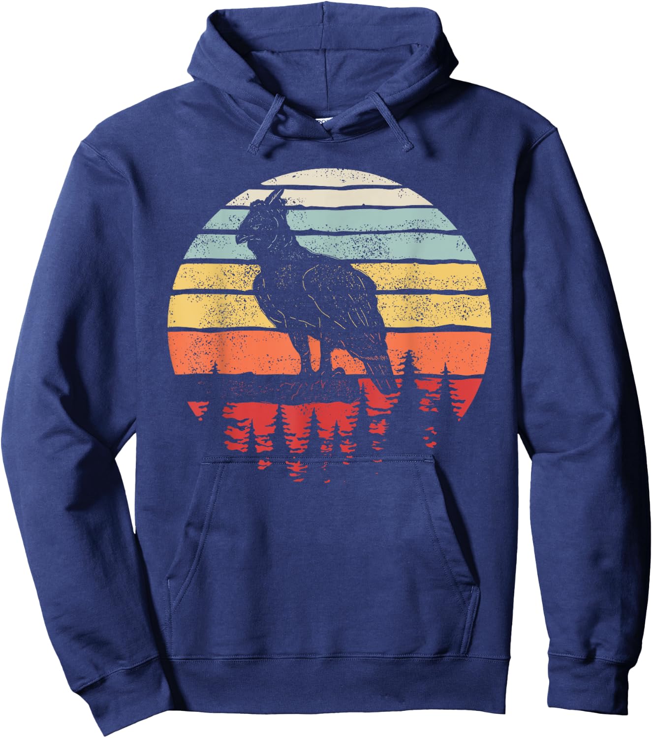 Vintage Retro Harpy Eagle Hoodie - Hoodie | Navy