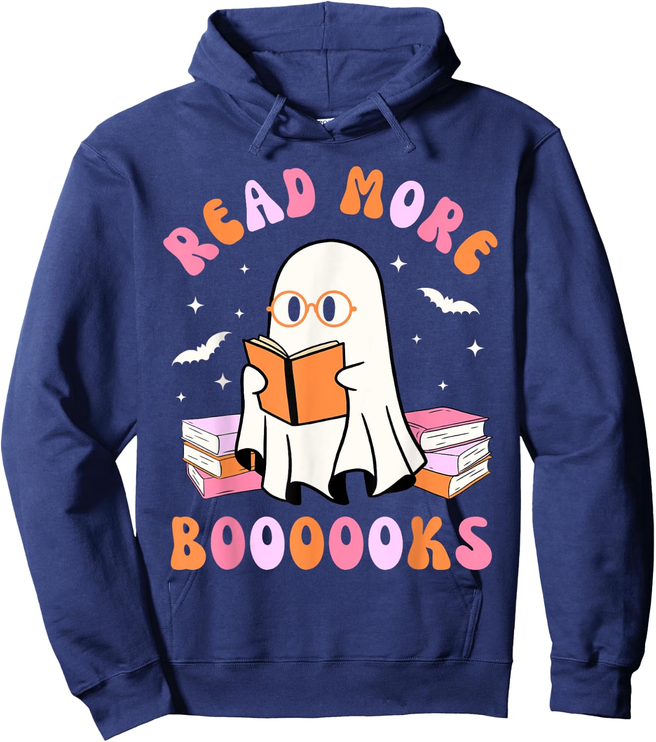 Read More Books Halloween Groovy Reading Kids Hoodie - Hoodie | Navy