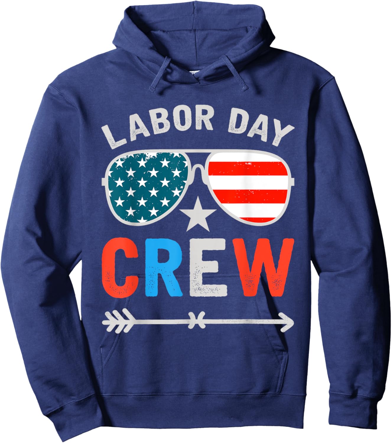Happy Labor Day Crew Patriot Happy Labor Day Hoodie - Hoodie | Navy