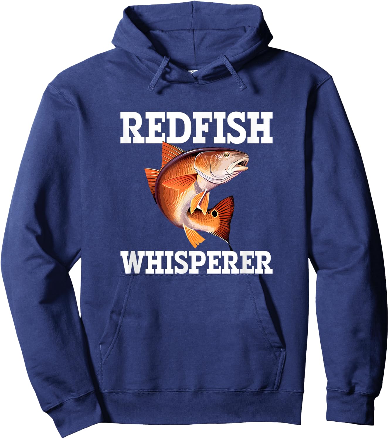 Redfish Whisperer, red drum redfish Hoodie - Hoodie | Navy