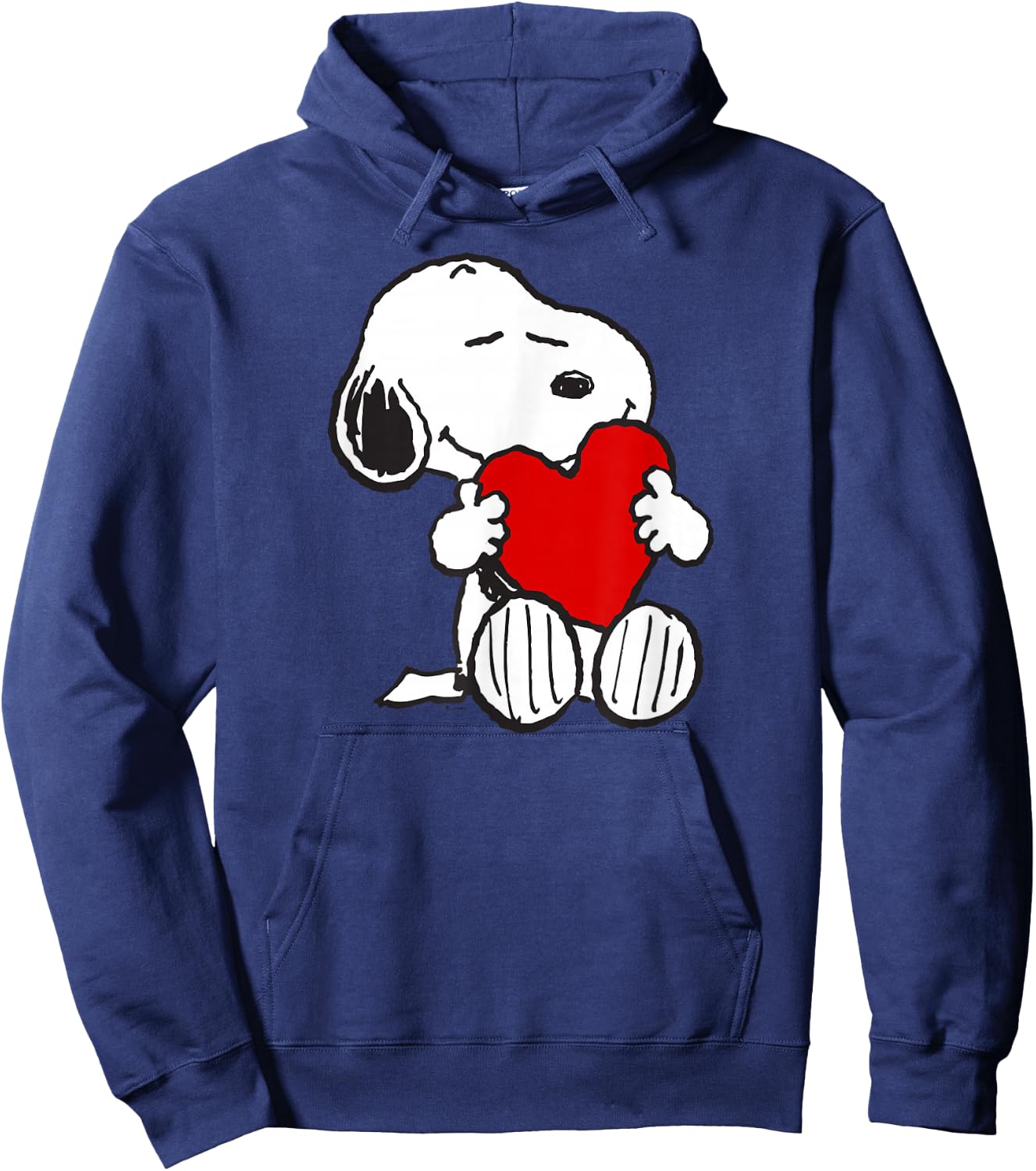 Peanuts Valentine Snoopy Hugging Heart Hoodie - Hoodie | Navy