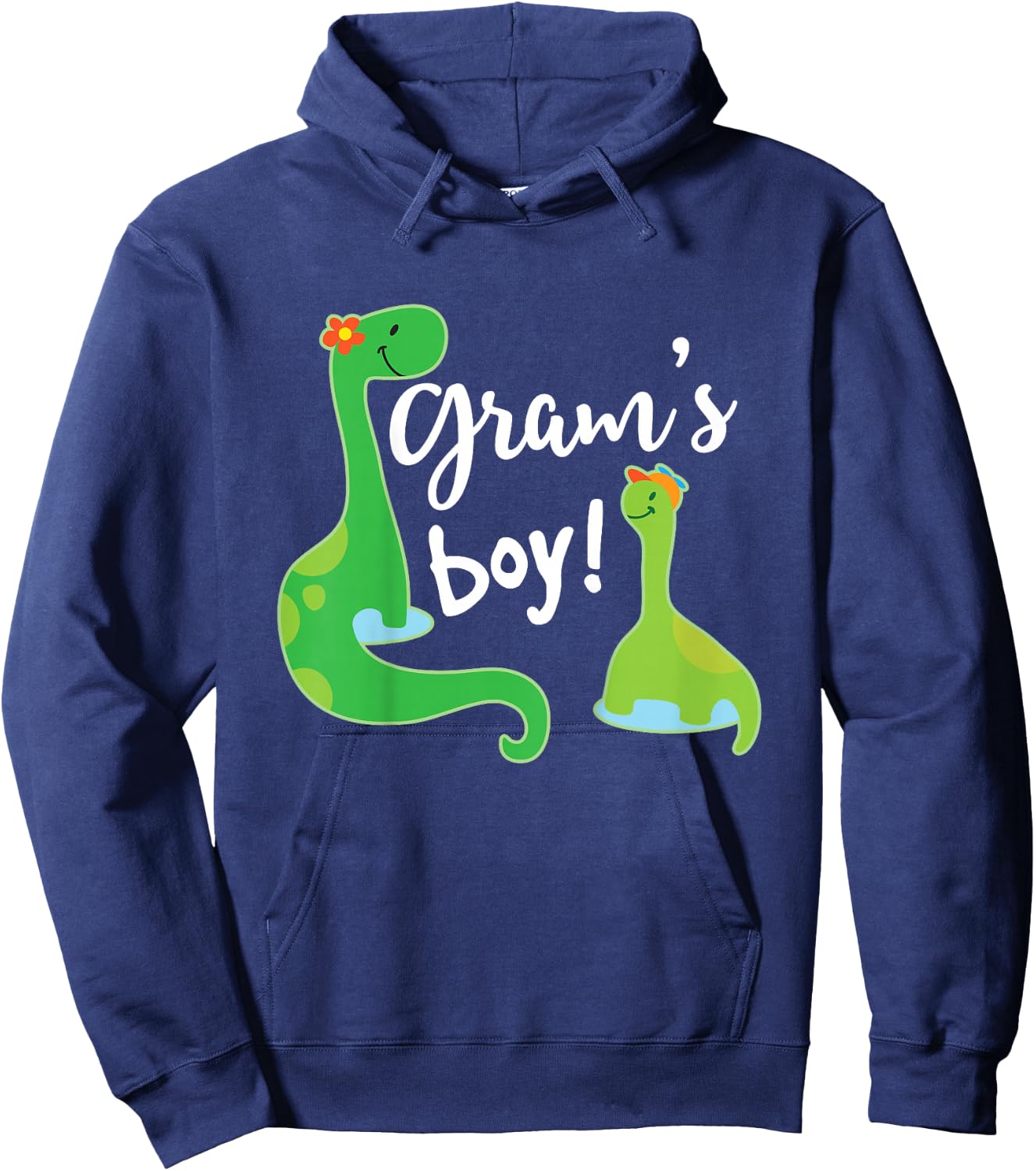Kids Gram Loves Me Dinosaur Grandson Hoodie - Hoodie | Navy