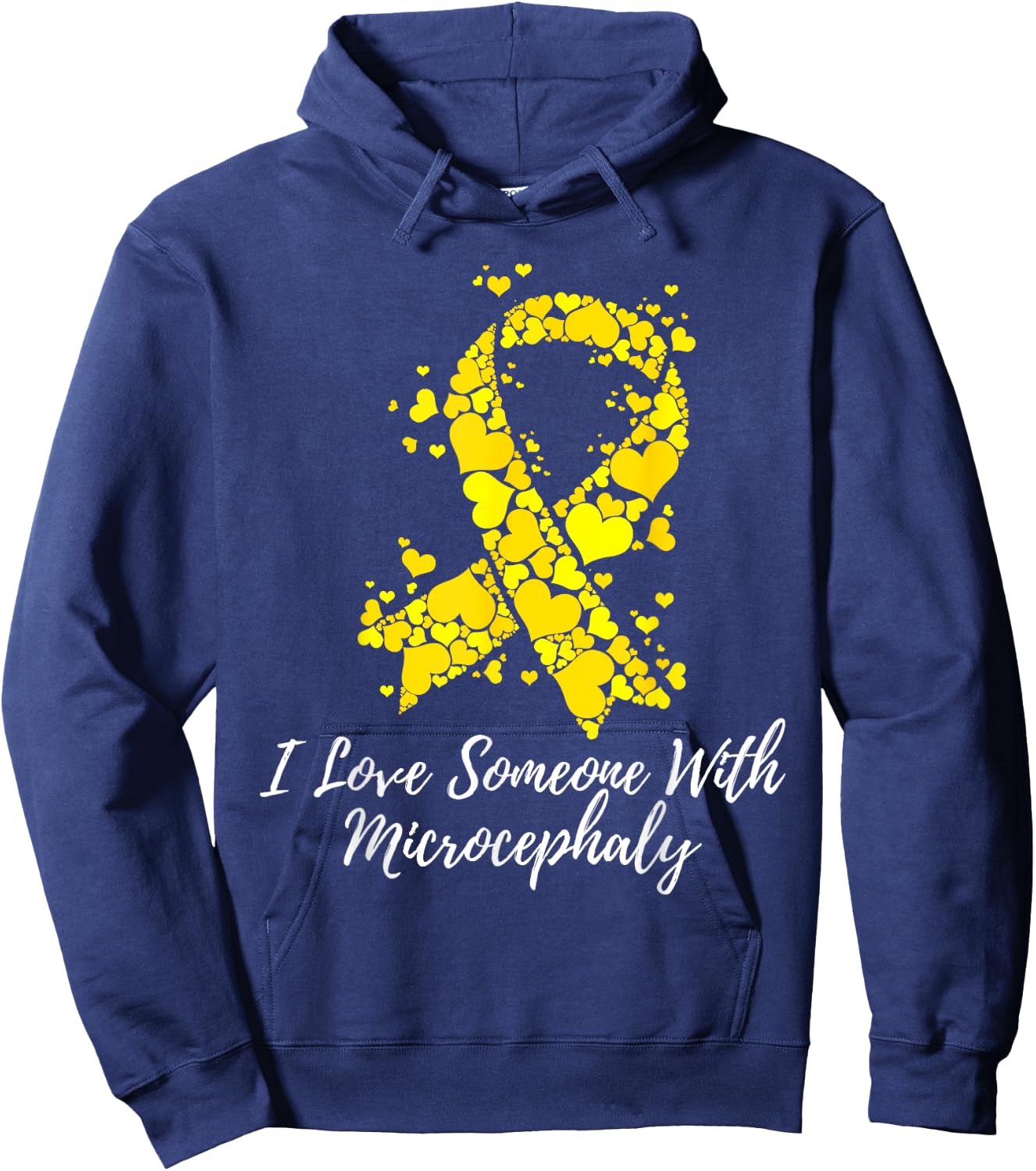 I Love Someone With Microcephaly Awareness Hoodie - Hoodie | Navy