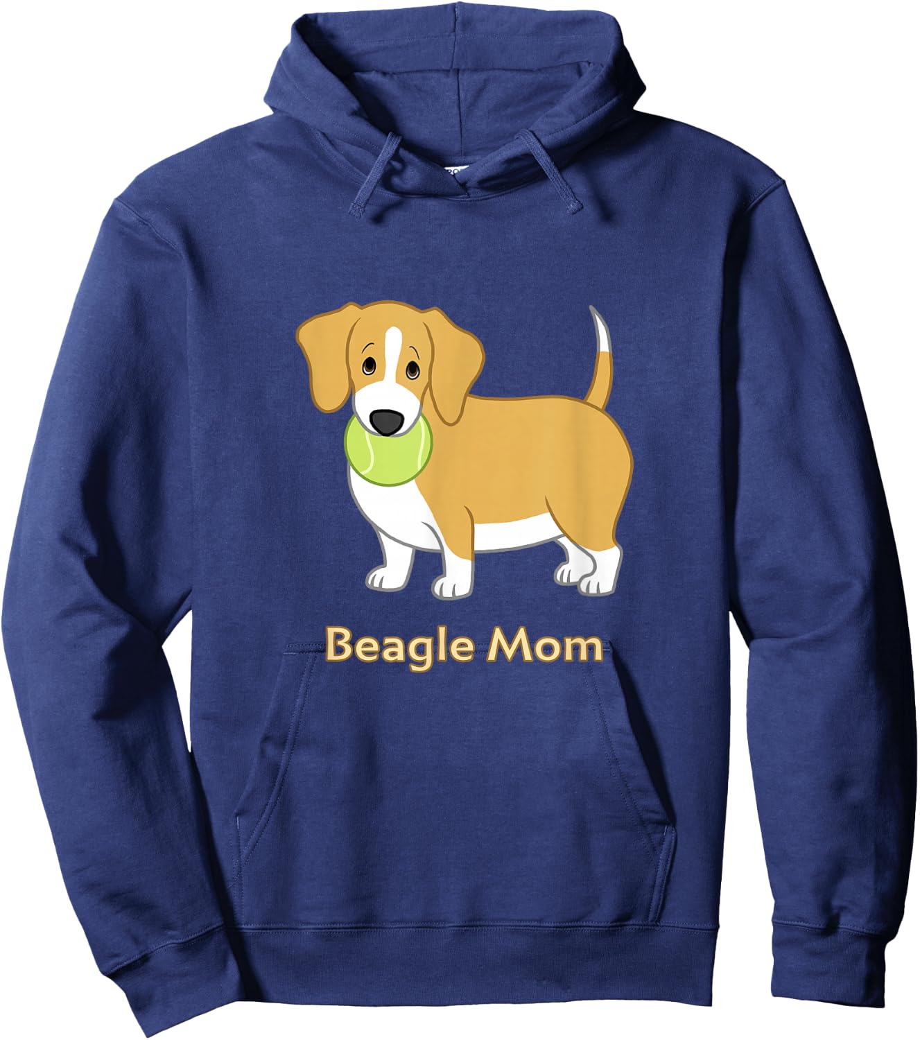 Funny Fat Lemon Yellow Beagle Mom Dog Lover Hoodie - Hoodie | Navy