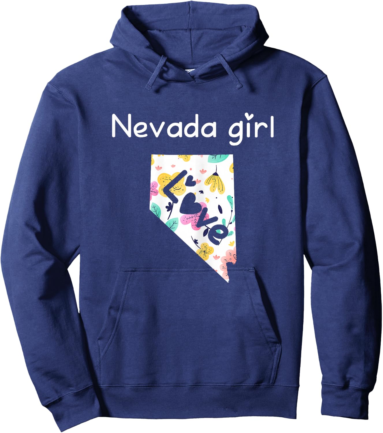 Nevada Girl Shirt I Love Nevada Home Gift Hoodie - Hoodie | Navy