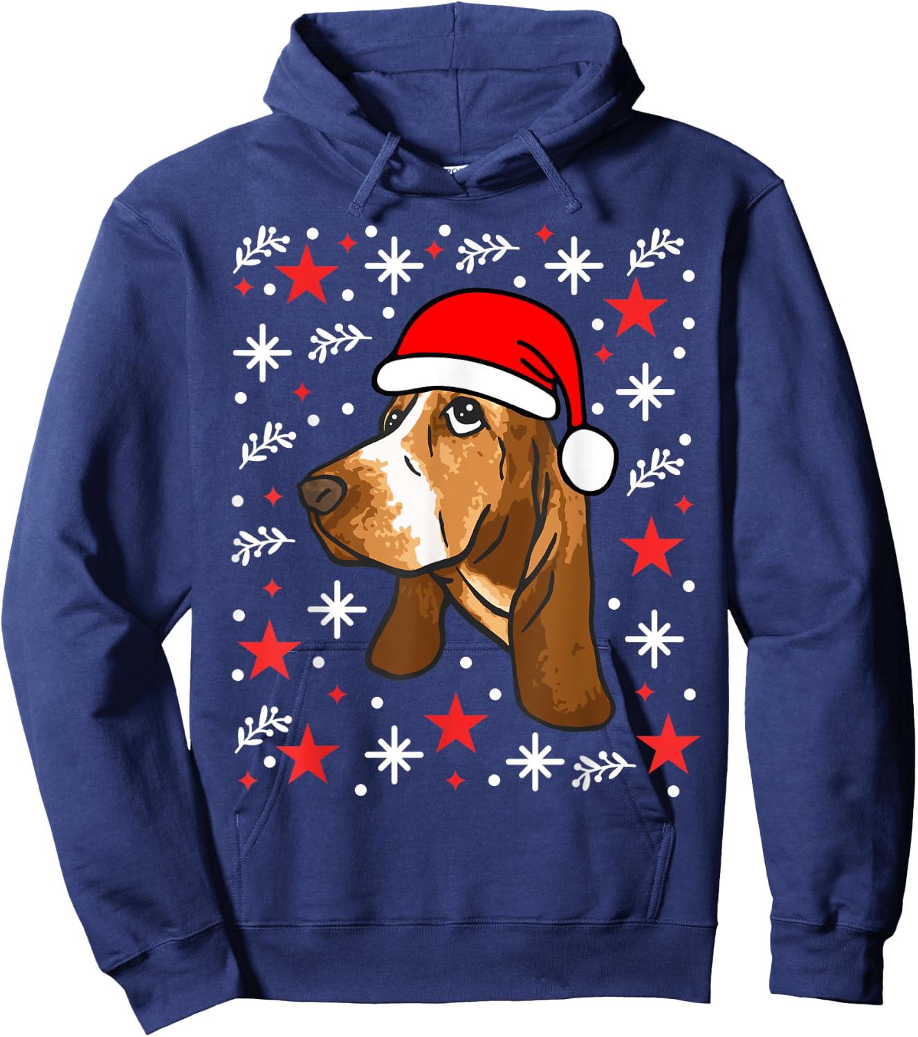 Basset Hound Christmas Hoodie - Hoodie | Navy