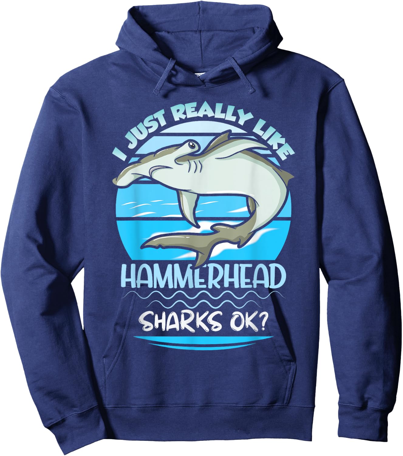 Hammerhead Shark Kids Hoodie - Hoodie | Navy