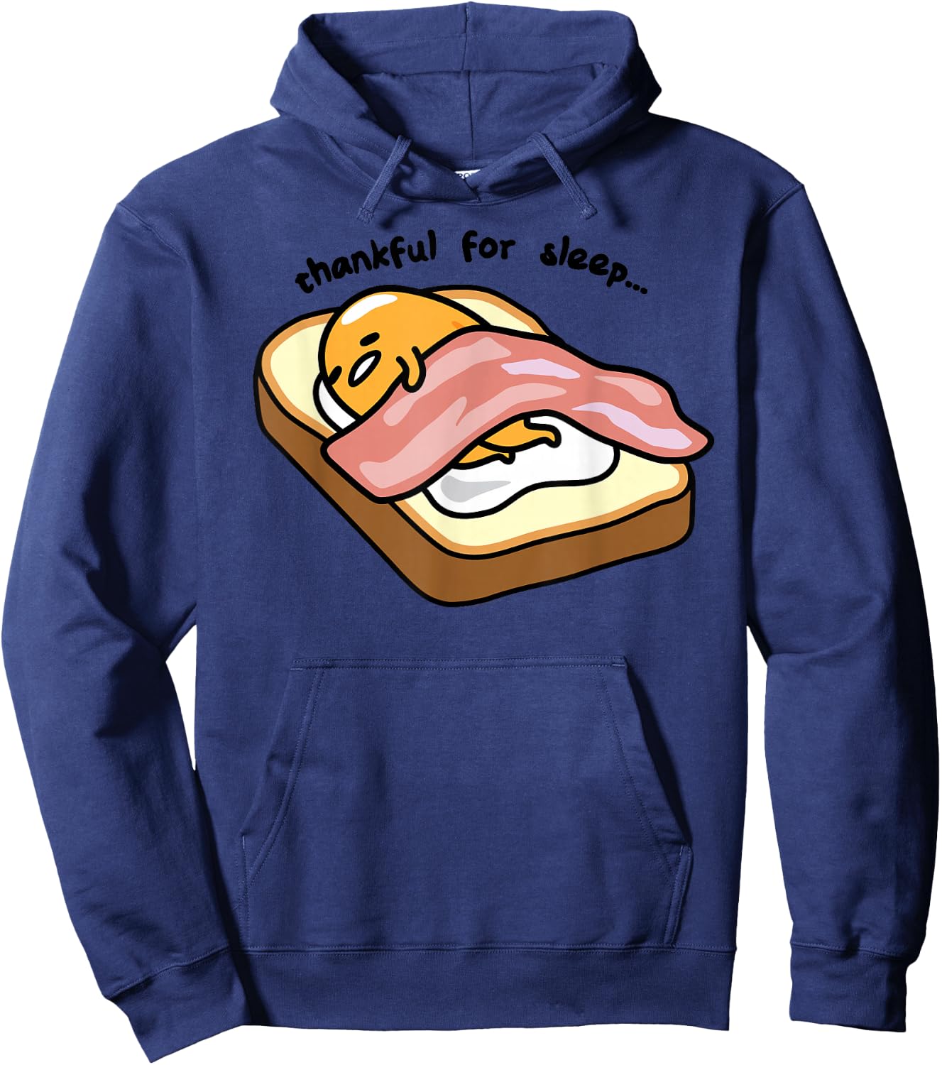 Gudetama Thankful For Sleep Toasty Hoodie - Hoodie | Navy