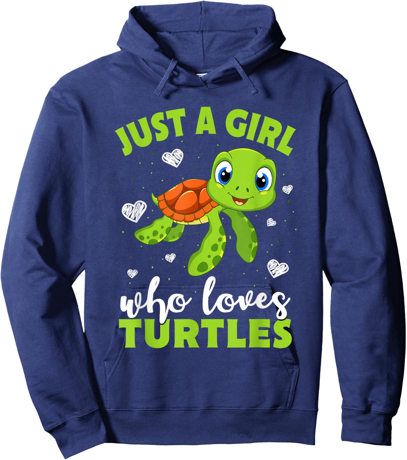 Nur Ein Girl das Turtle Loves Women Gift Hoodie - Hoodie | Navy