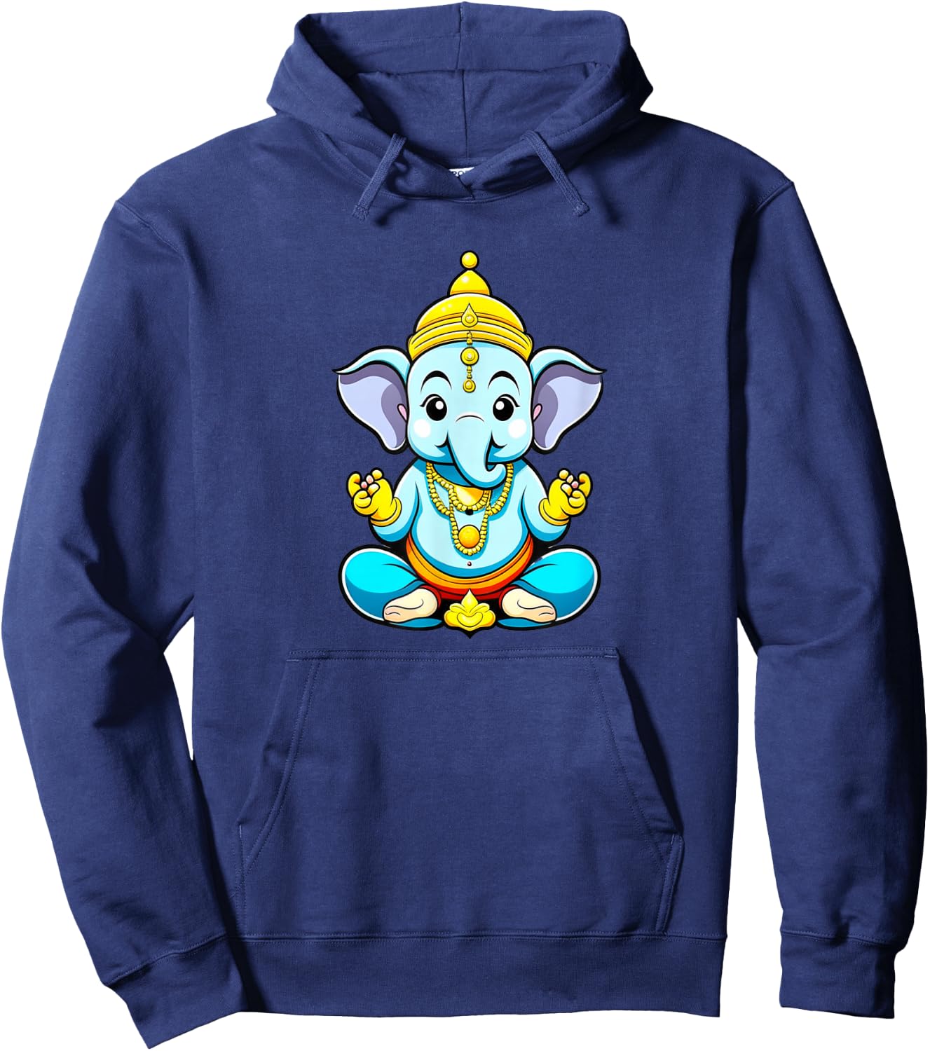 Lord Ganesha Baby Elephant Ganesh Utsav Hoodie - Hoodie | Navy
