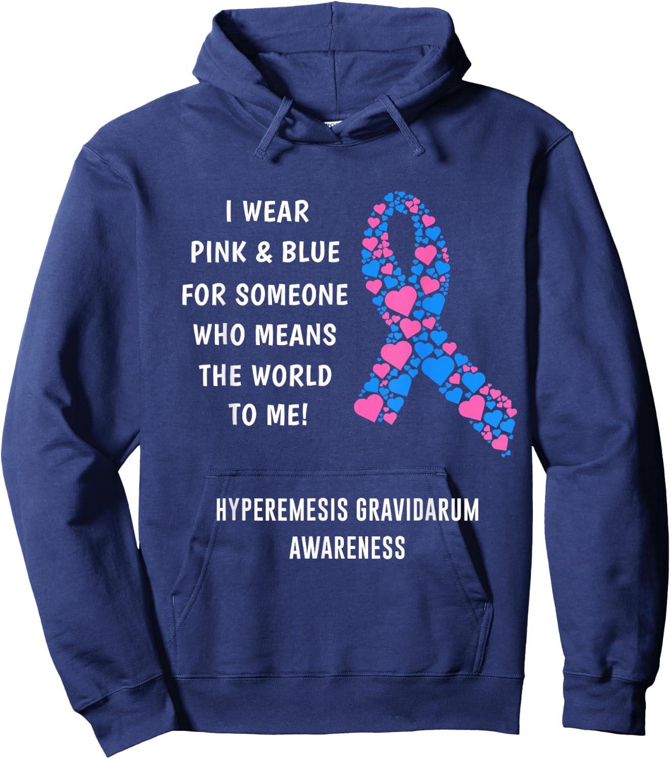 Hyperemesis Gravidarum Awareness Hoodie - Hoodie | Navy