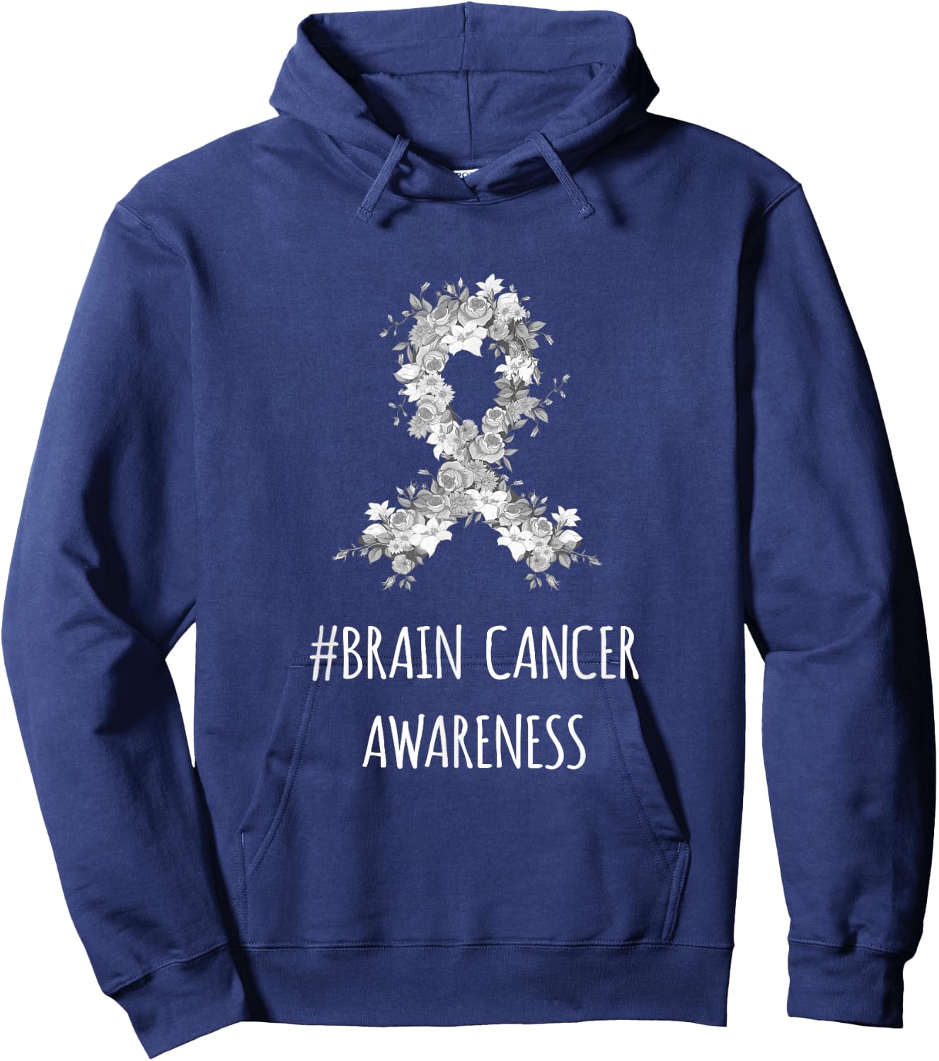 Brain Cancer Attention Shirt | Brain Cancer Hoodie - Hoodie | Navy