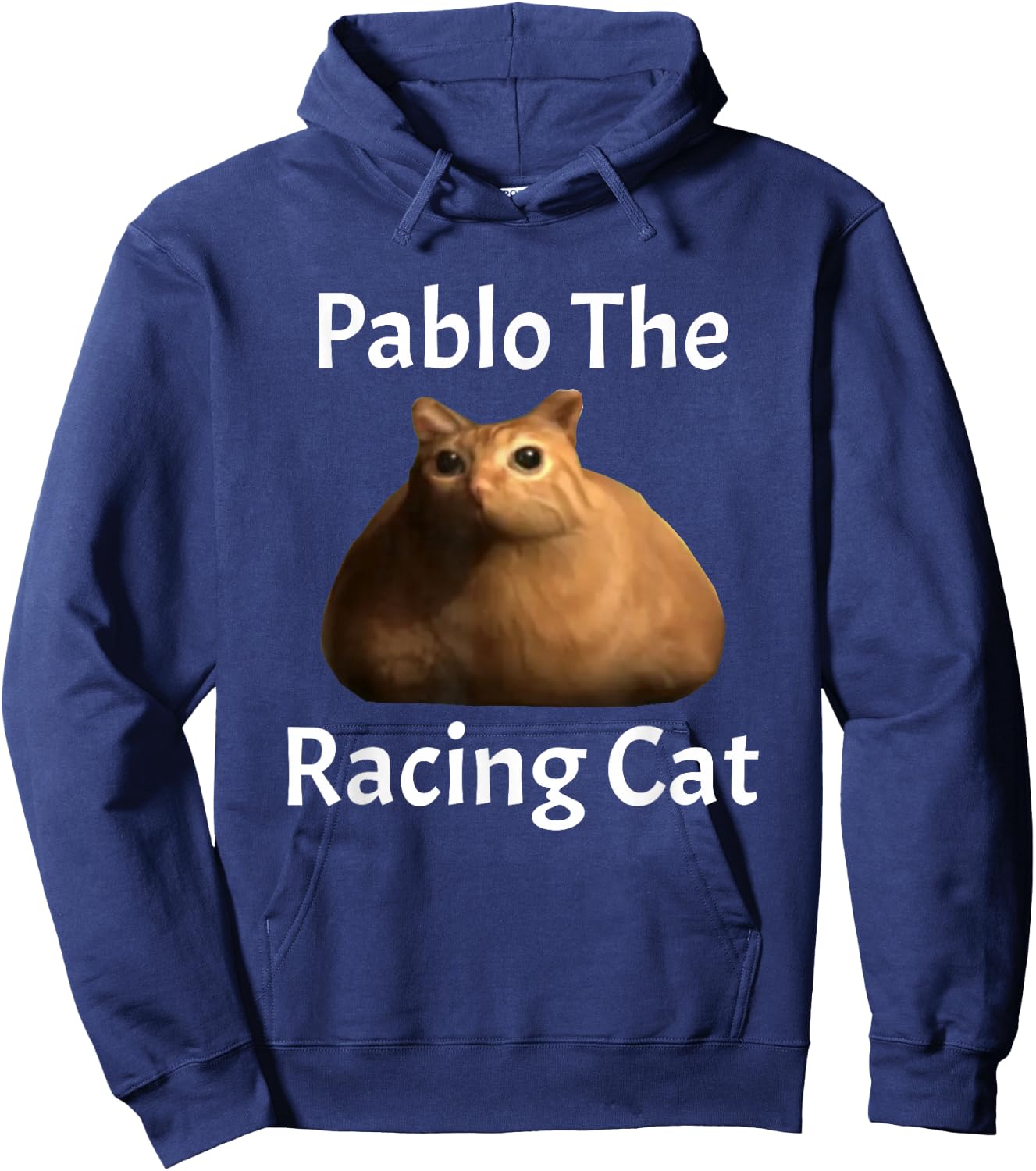 Pablo The Racing Cat , Small, Black Hoodie - Hoodie | Navy