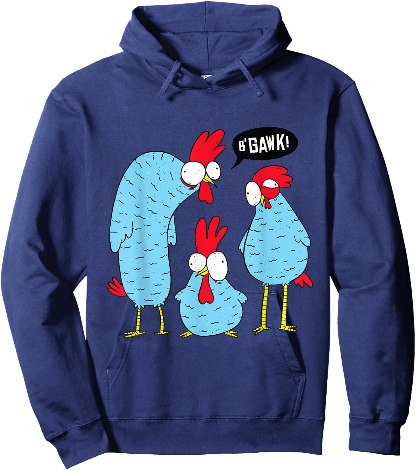 Crazy Funny Chickens - Loves Chickens Hoodie - Hoodie | Navy