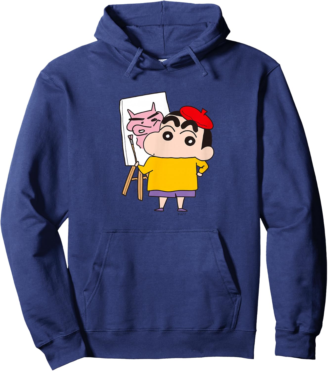 【Manga】Crayon Shin-chan, drawing Shin-chan Hoodie - Hoodie | Navy