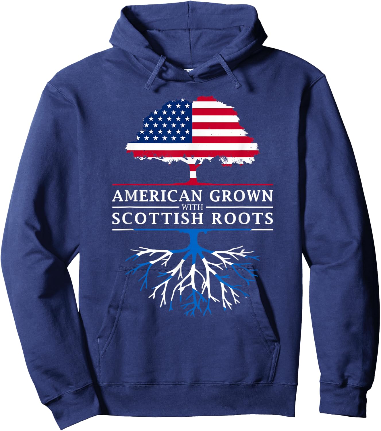American Grown with Scottish Roots - Scotland Hoodie - Hoodie | Navy