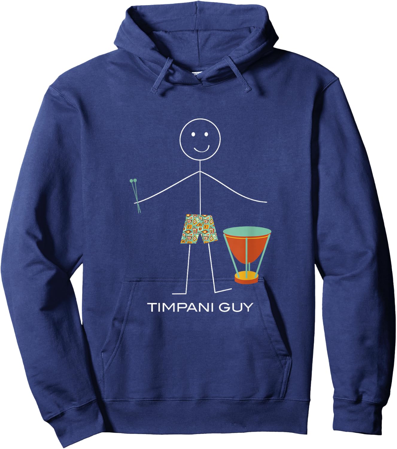 Funny Timpani Guy, Boy Timpani Player Hoodie - Hoodie | Navy