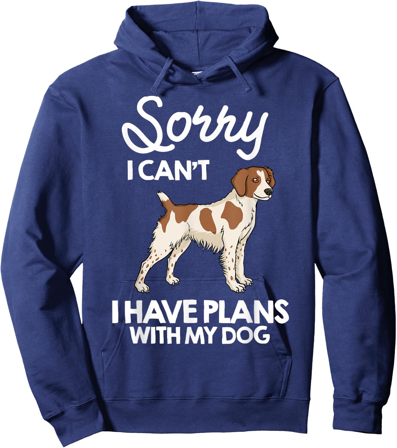 French Brittany Spaniel Puppies Owner Lover Hoodie - Hoodie | Navy