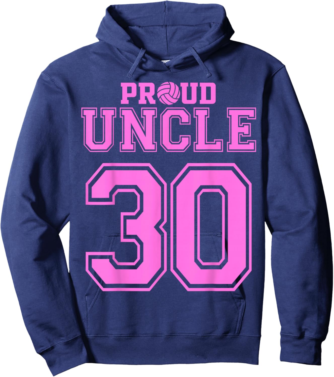 Proud Volleyball Uncle Number 30 P Hoodie - Hoodie | Navy