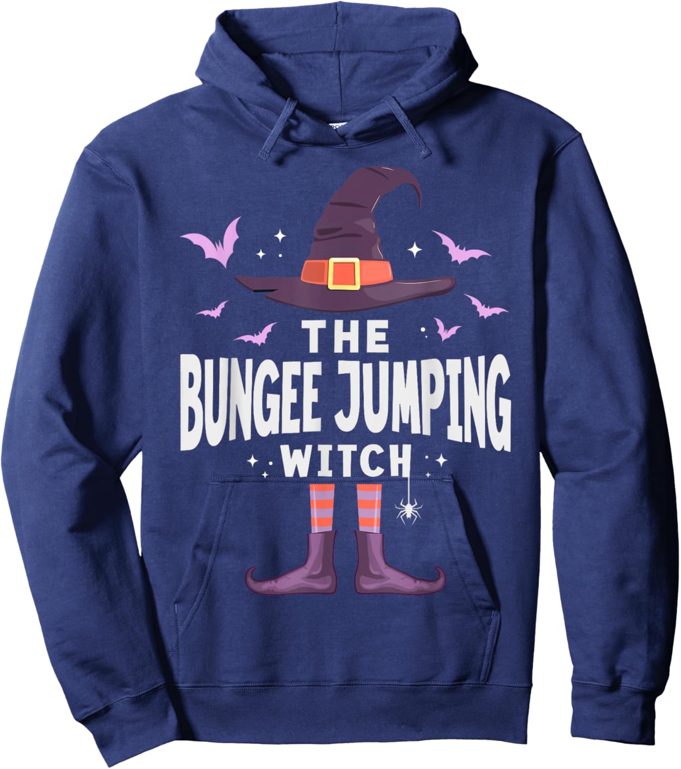 Bungee Jumping Halloween Witch Matching Costume Hoodie - Hoodie | Navy