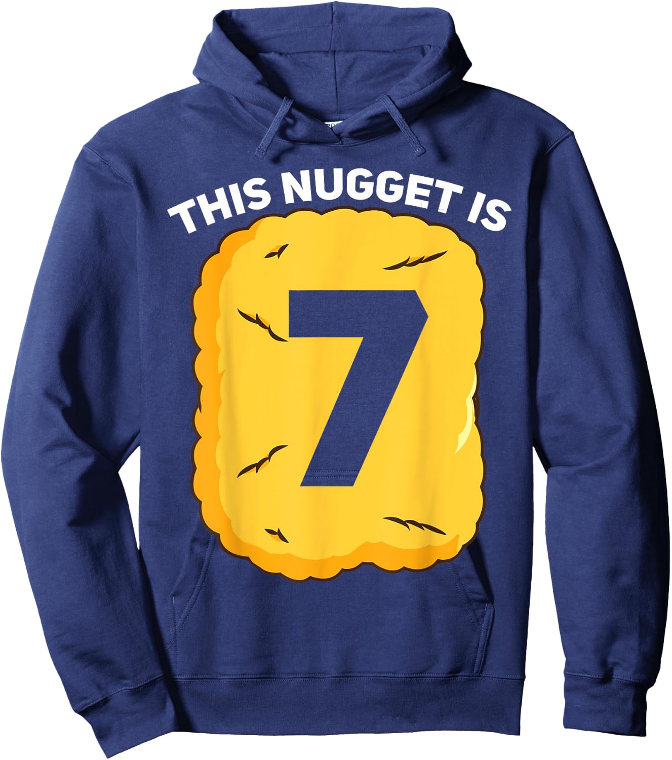7 Year Old Chicken Nugget Birthday Party Hoodie - Hoodie | Navy