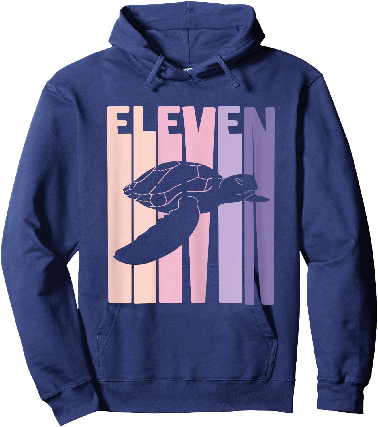 11th Birthday Gift Turtle Fan 11 Years old Girl Hoodie - Hoodie | Navy