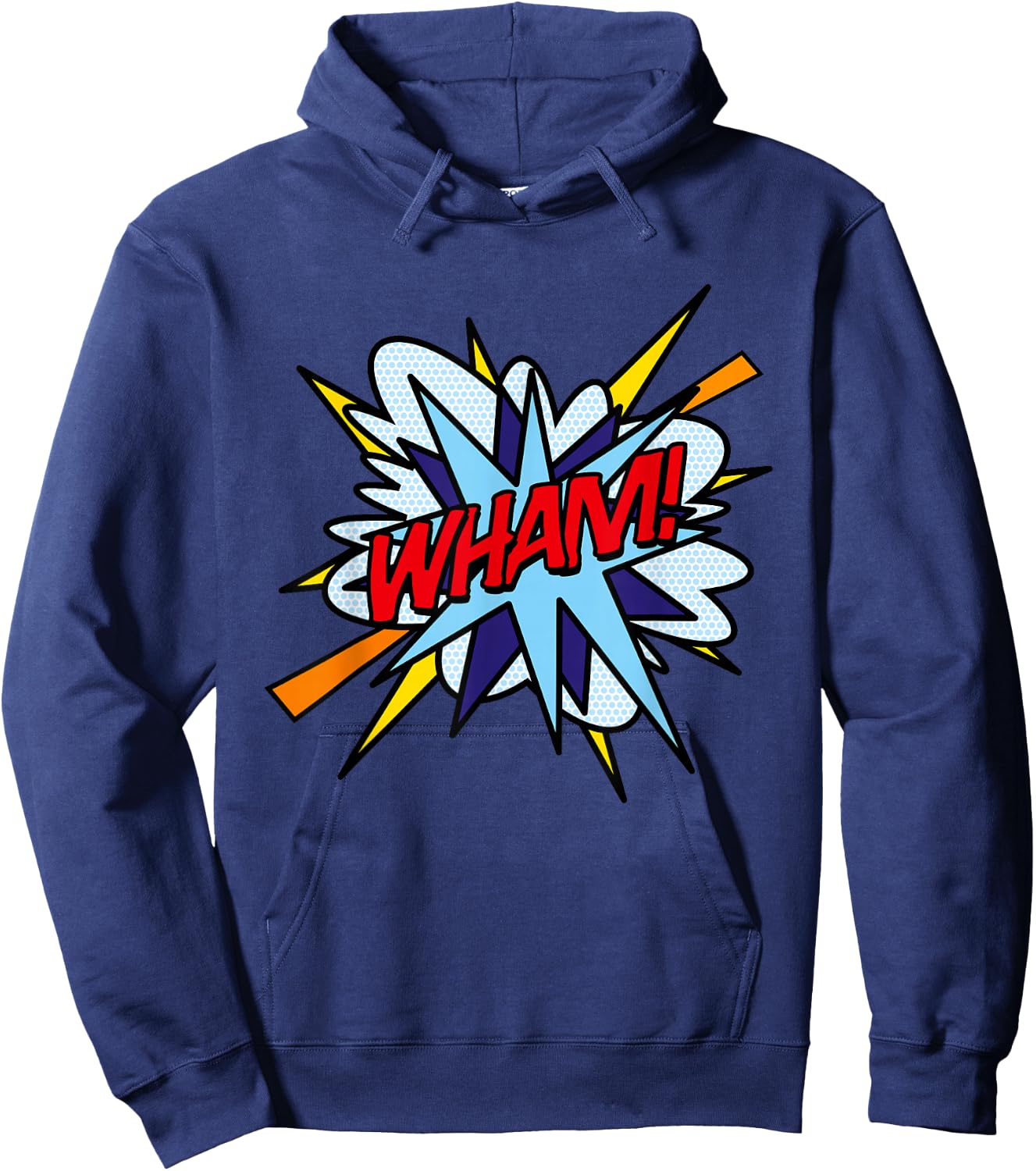 WHAM Comic Book Pop Art Fun Superhero Design Hoodie - Hoodie | Navy