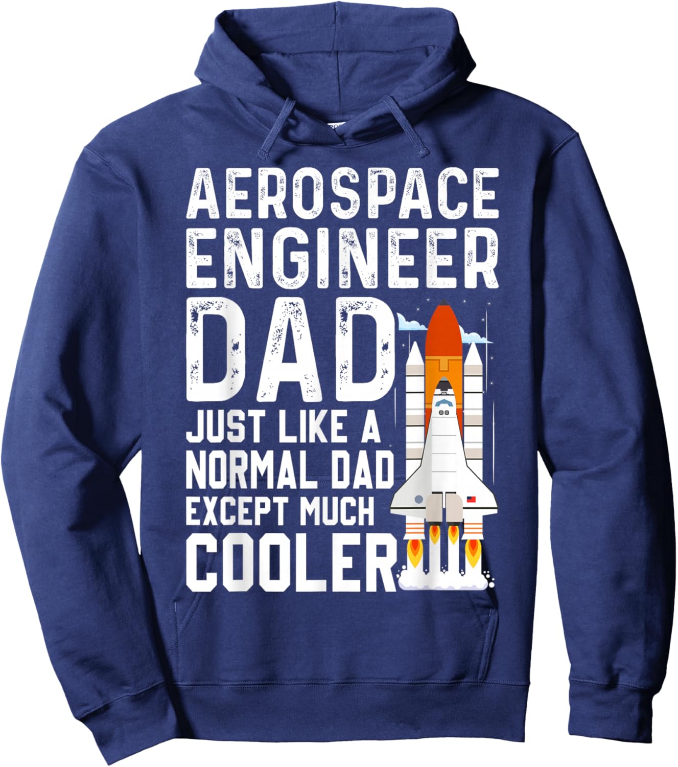 Aerospace Engineer Dad Much Cooler Fathers Day Hoodie - Hoodie | Navy