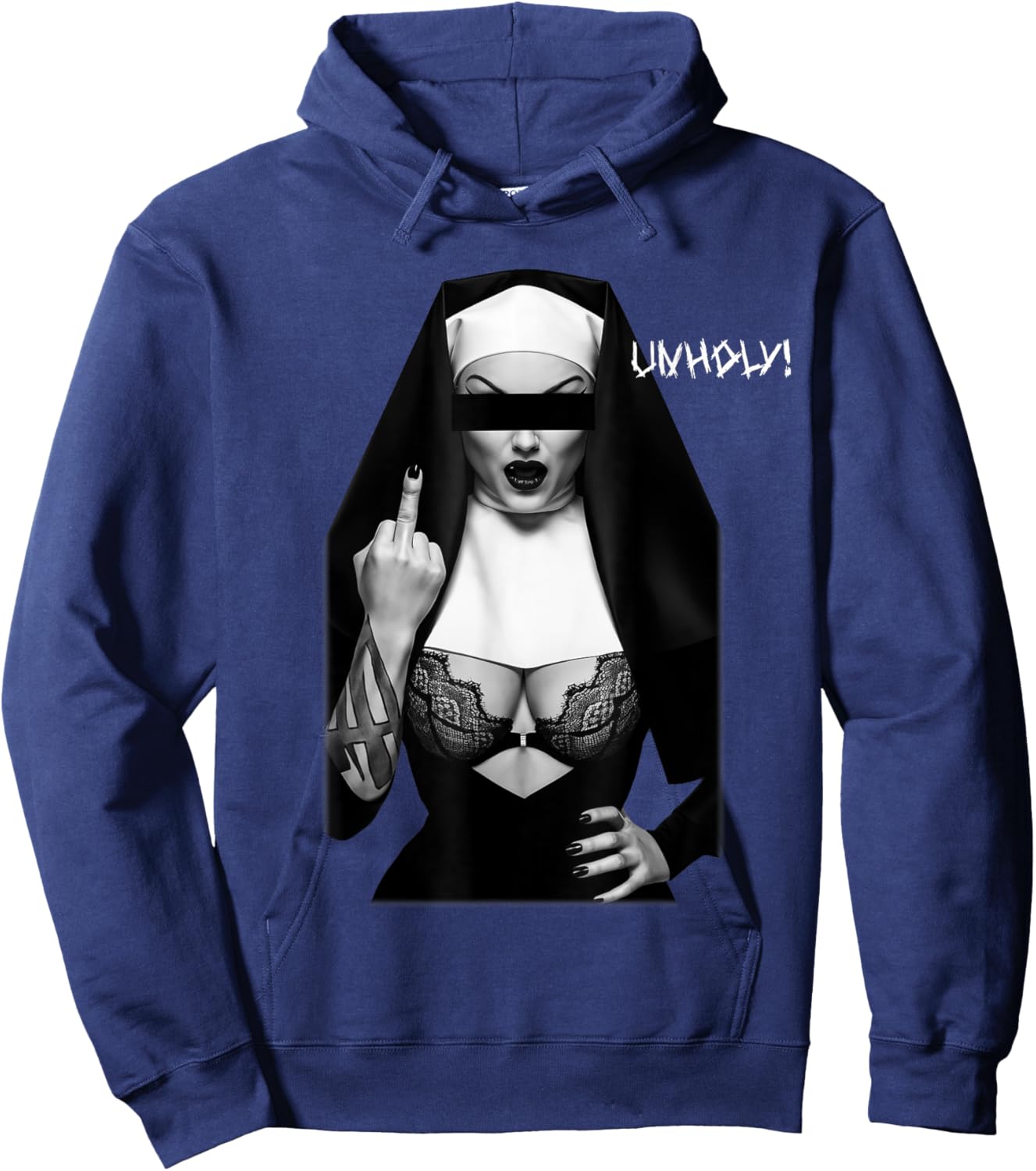 Sexy Unholy Nun Hoodie - Hoodie | Navy