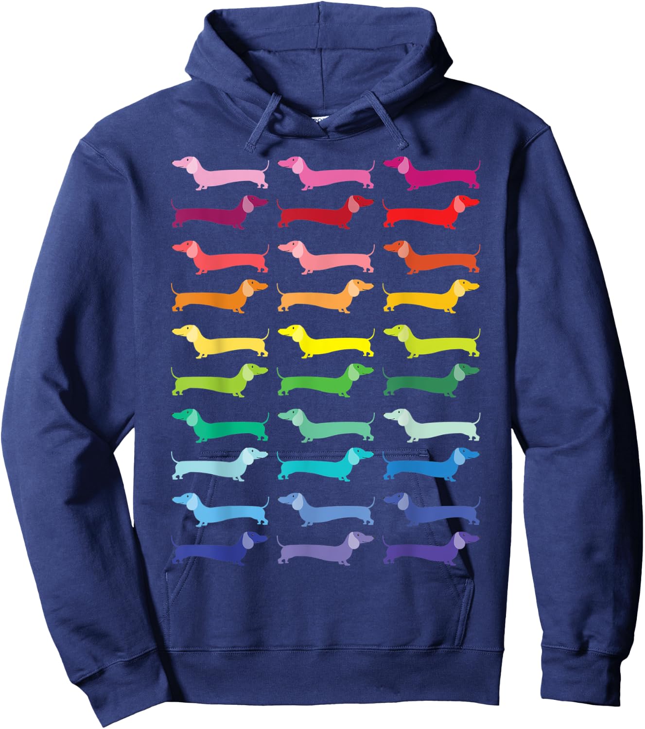 Colorful Dachshunds Hoodie - Hoodie | Navy