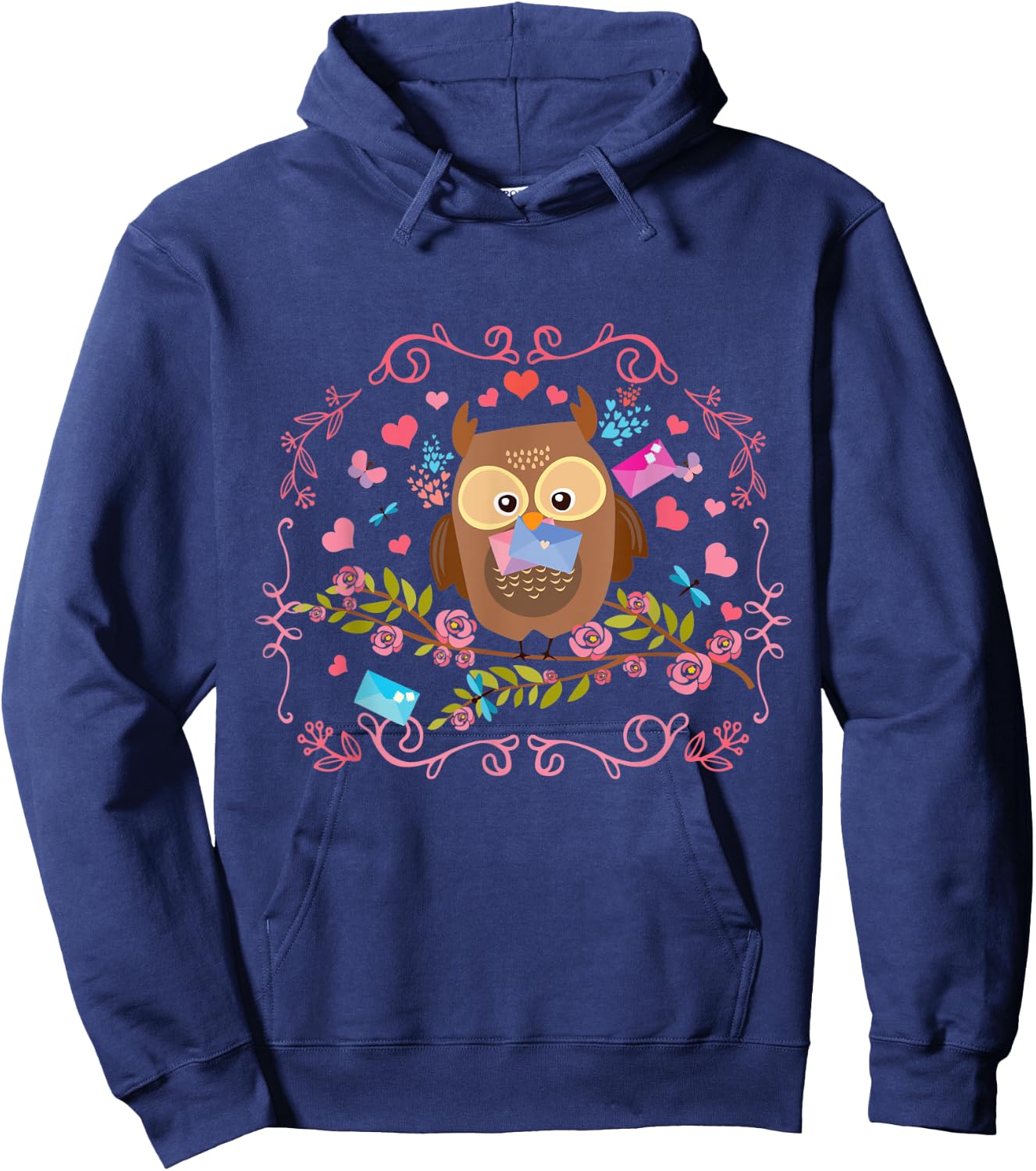 Cute Bird Toddlers Girls Gift Animal Owl Hoodie - Hoodie | Navy