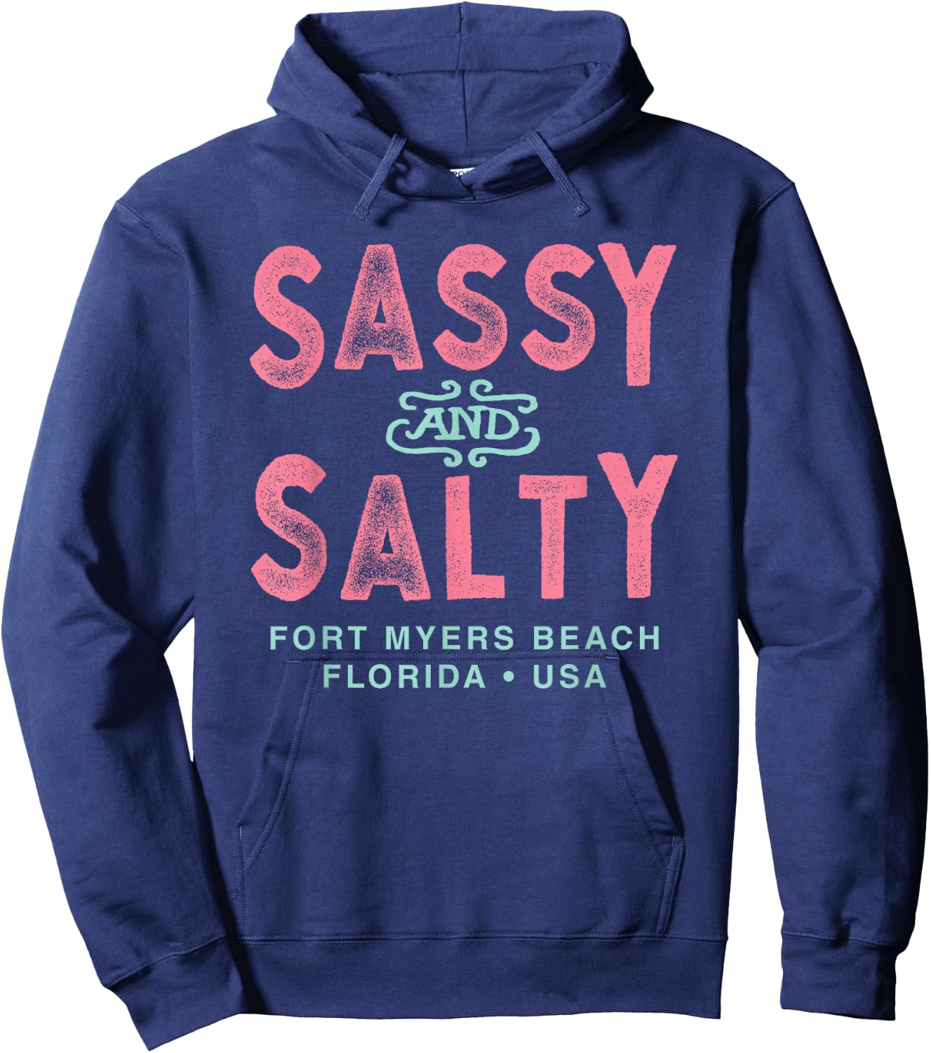 Fort Myers Beach Florida Sassy Souvenir Hoodie - Hoodie | Navy