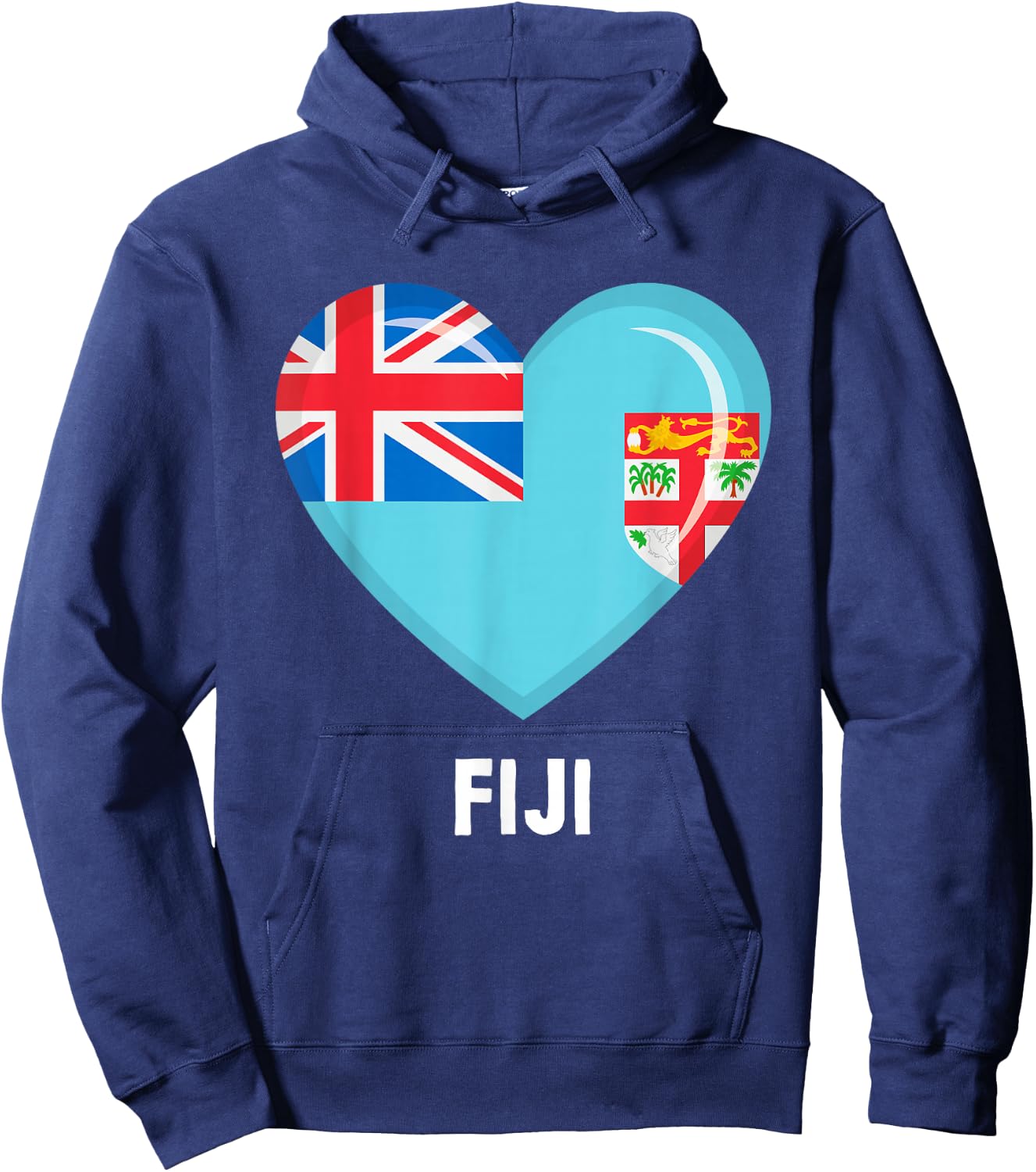 Fiji Flag Jersey | Fiji Hoodie - Hoodie | Navy