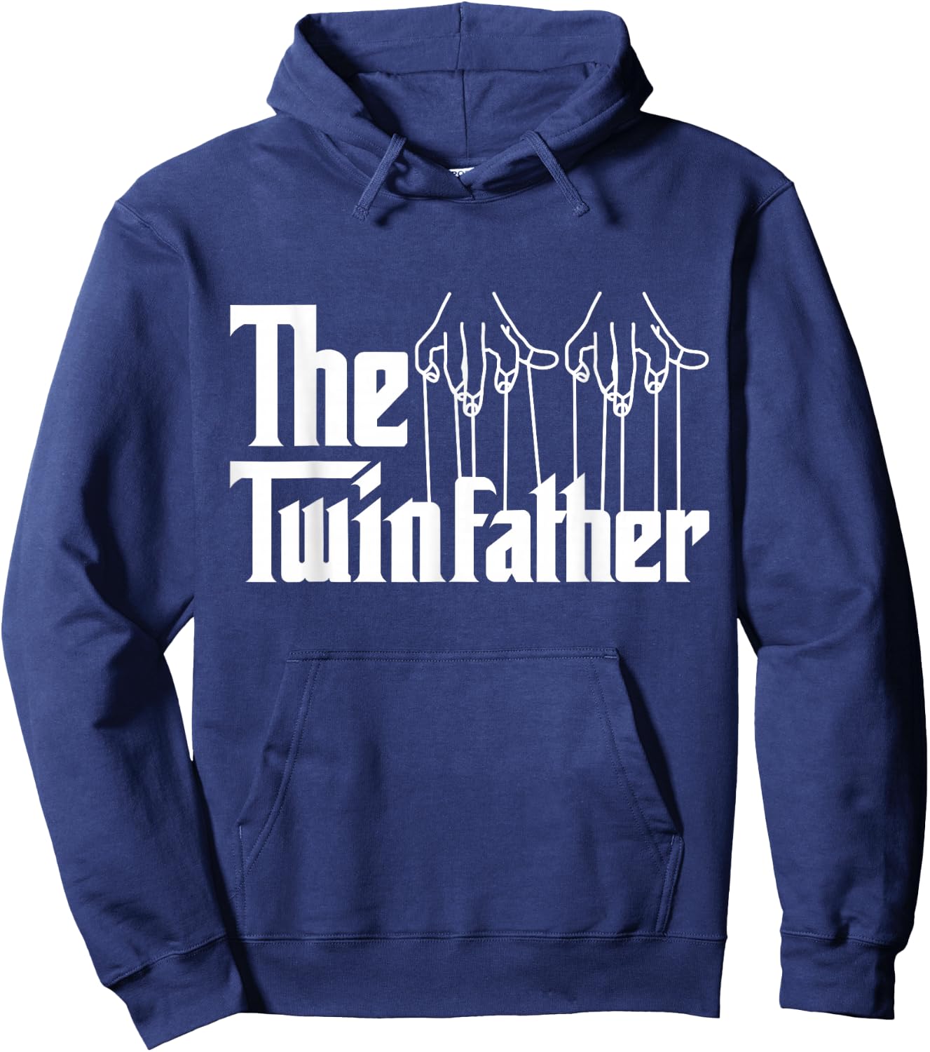 The twin father funny father of twins Hoodie - Hoodie | Navy