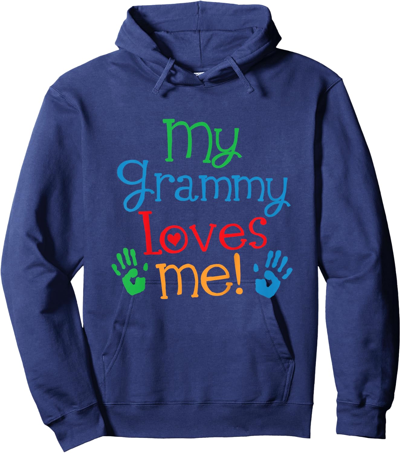 Kids My Grammy Loves Me Grandson Hoodie - Hoodie | Navy