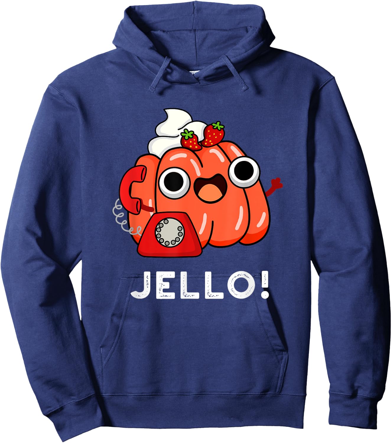 Jello Funny Food Pun Hoodie - Hoodie | Navy