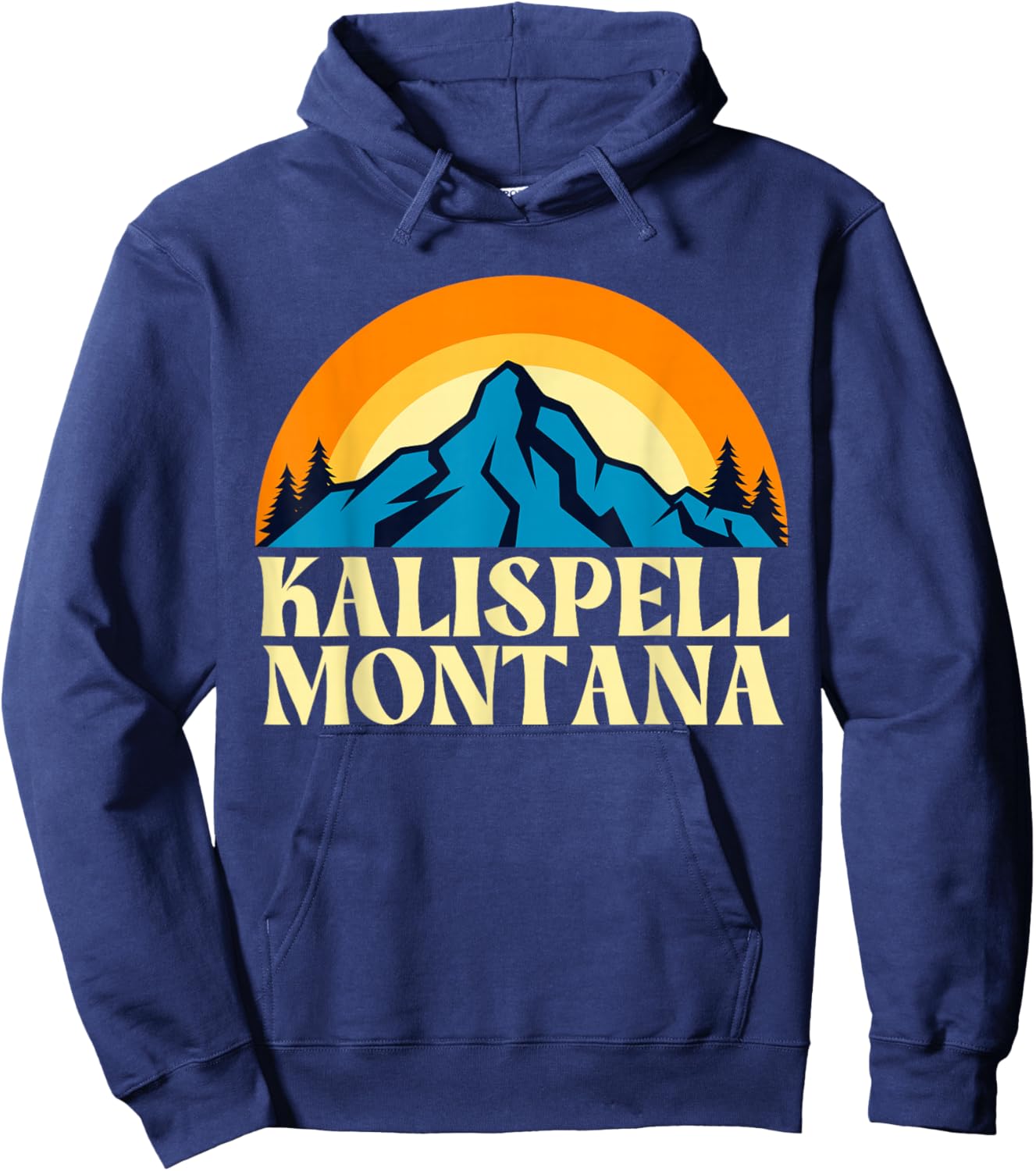 Kalispell Montana Hoodie - Hoodie | Navy